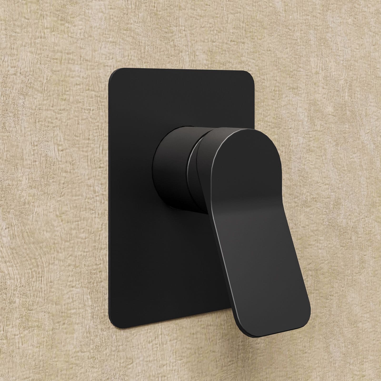 Set incasso doccia con braccio doccia 35 cm e soffione 25x25 cm nero – Wing