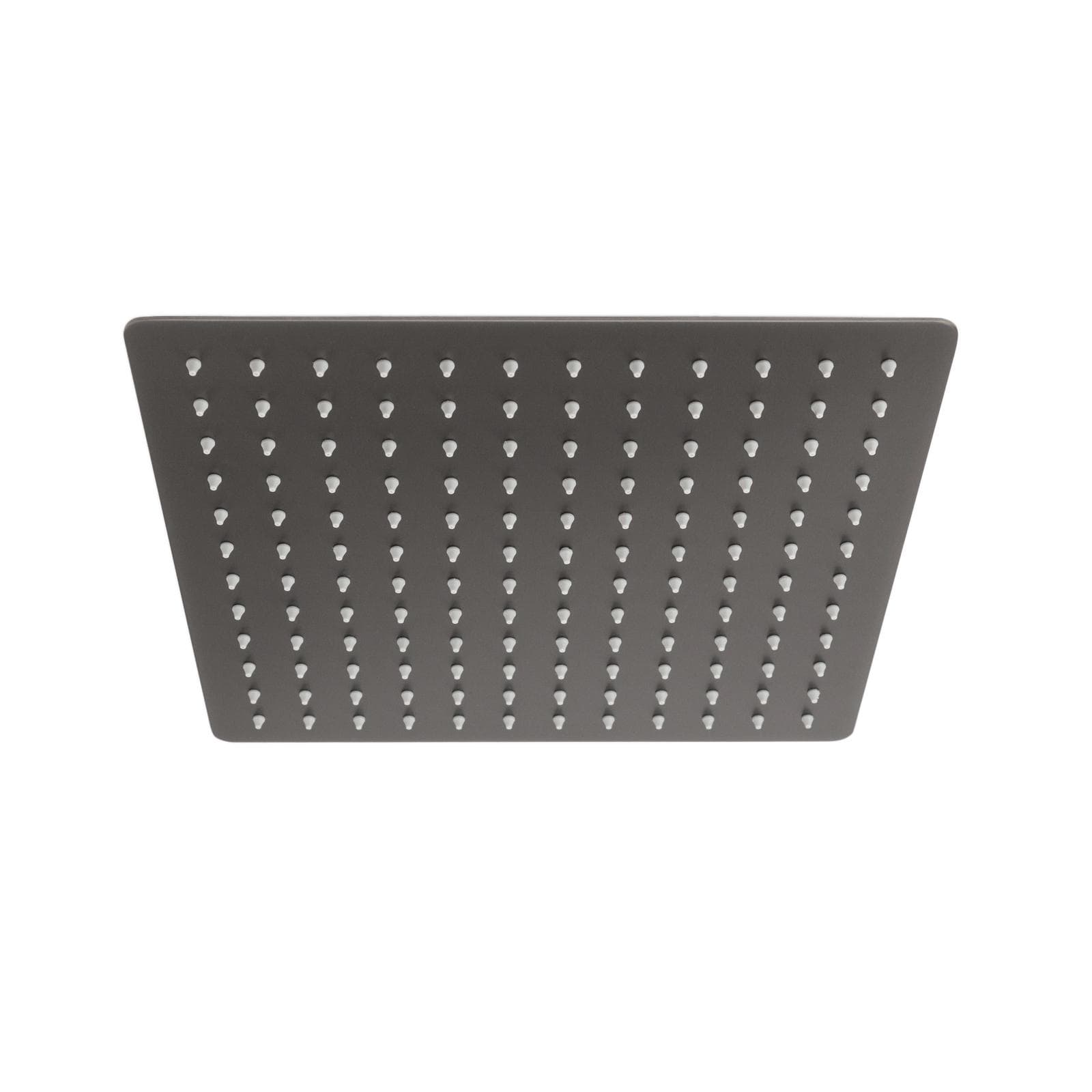 Set incasso doccia con braccio doccia 40 cm e soffione 30x30 cm nero spazzolato – Kyria