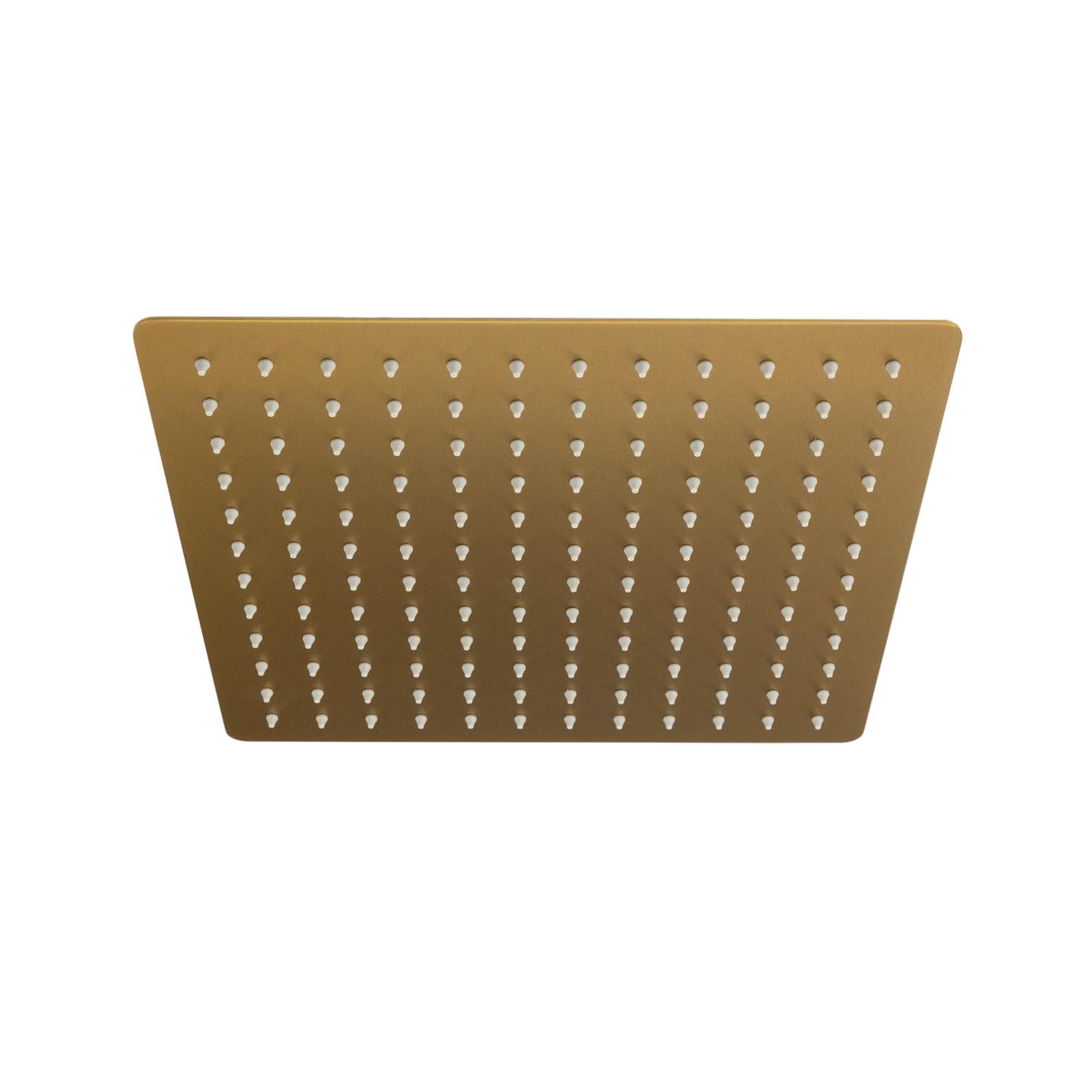 Set incasso doccia con deviatore con braccio doccia 40 cm e soffione 30x30 cm oro spazzolato – Kyria