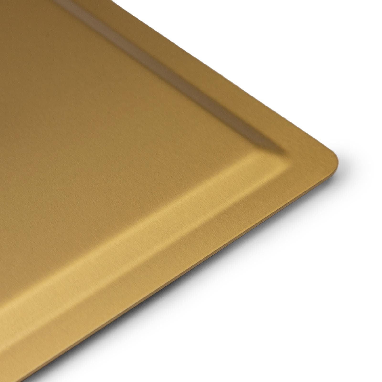 Set incasso doccia con deviatore con braccio doccia 40 cm e soffione 30x30 cm oro spazzolato – Kyria