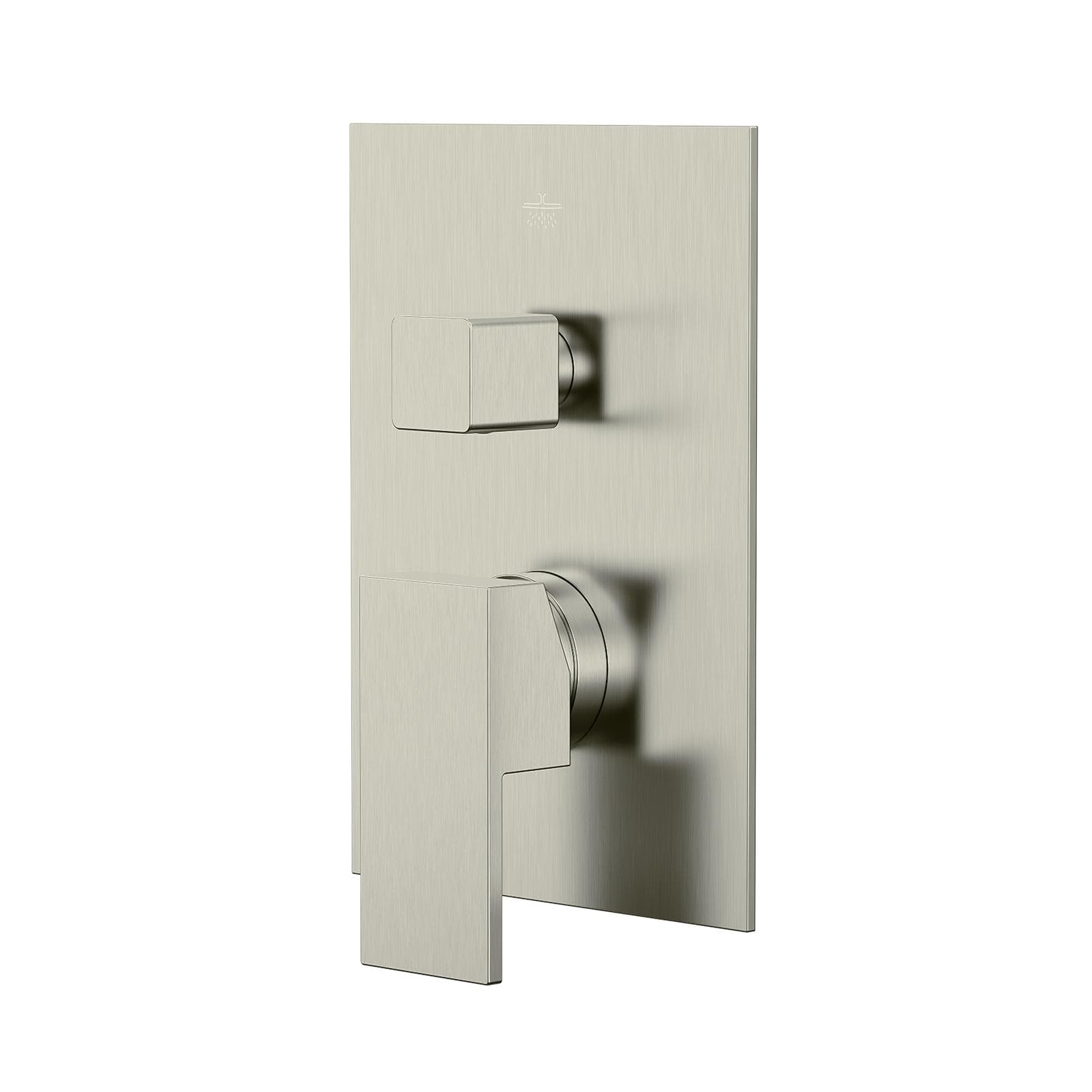 Set incasso doccia con deviatore con braccio doccia 40 cm e soffione 30x30 cm spazzolato – Kyria