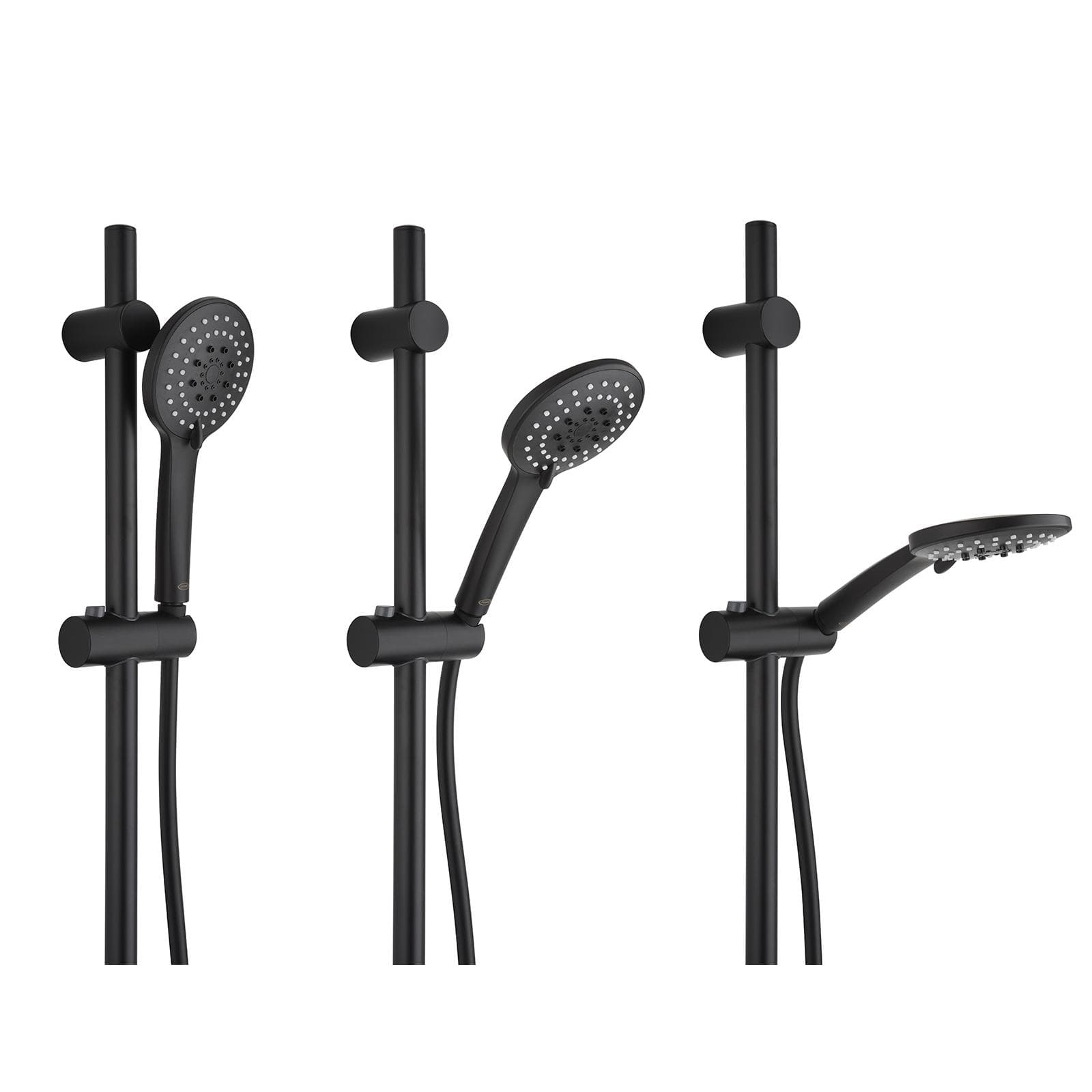 Set incasso doccia con saliscendi e doccino multigetto nero opaco - Flag di Jacuzzi Rubinetteria