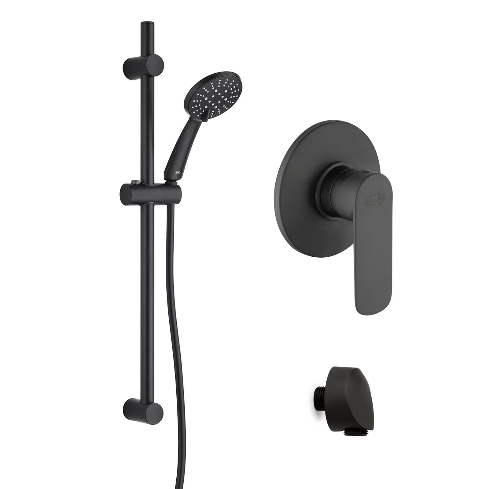 Set incasso doccia con saliscendi e doccino slim multigetto nero opaco - X9 di Jacuzzi Rubinetteria