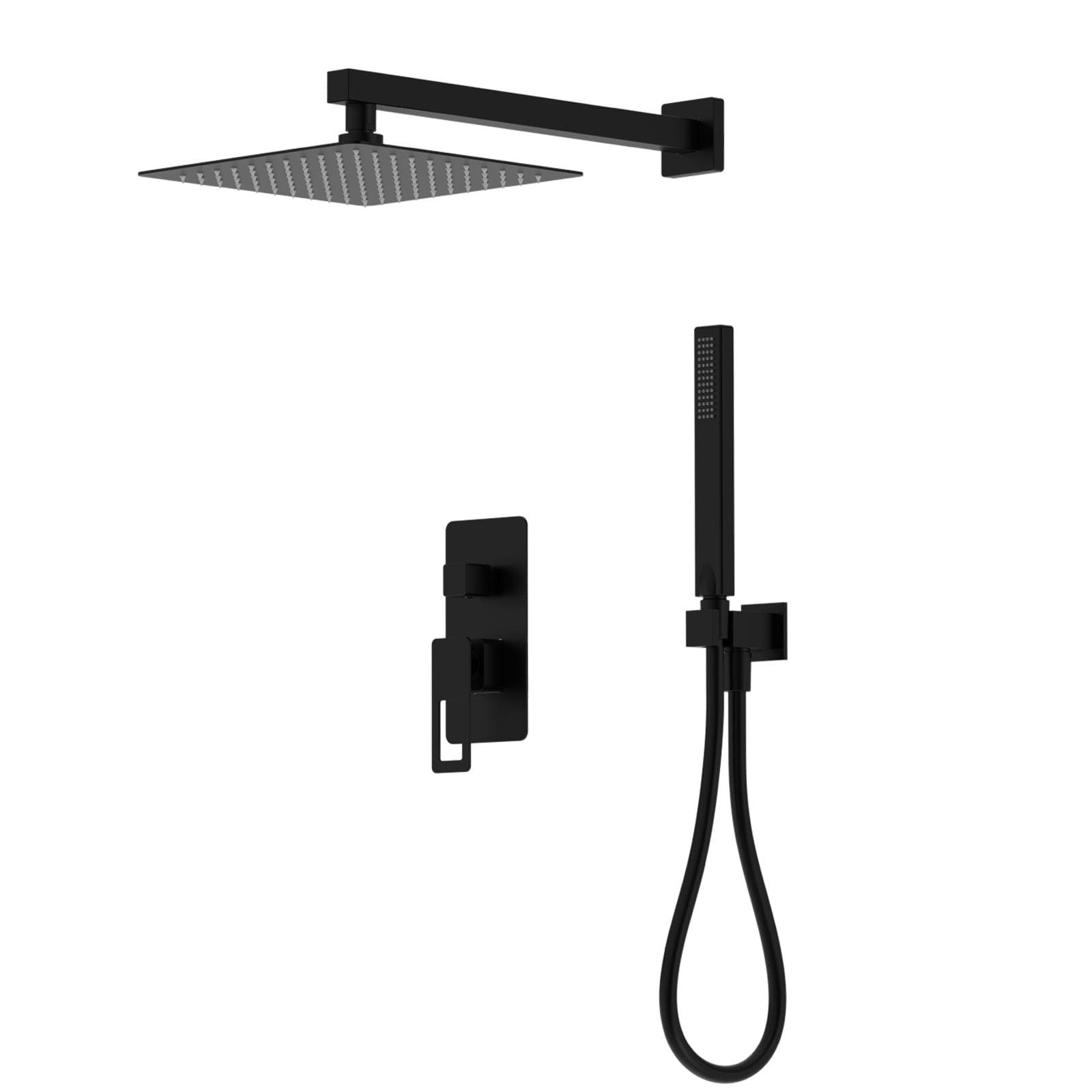 Set incasso doccia nero opaco - Thano