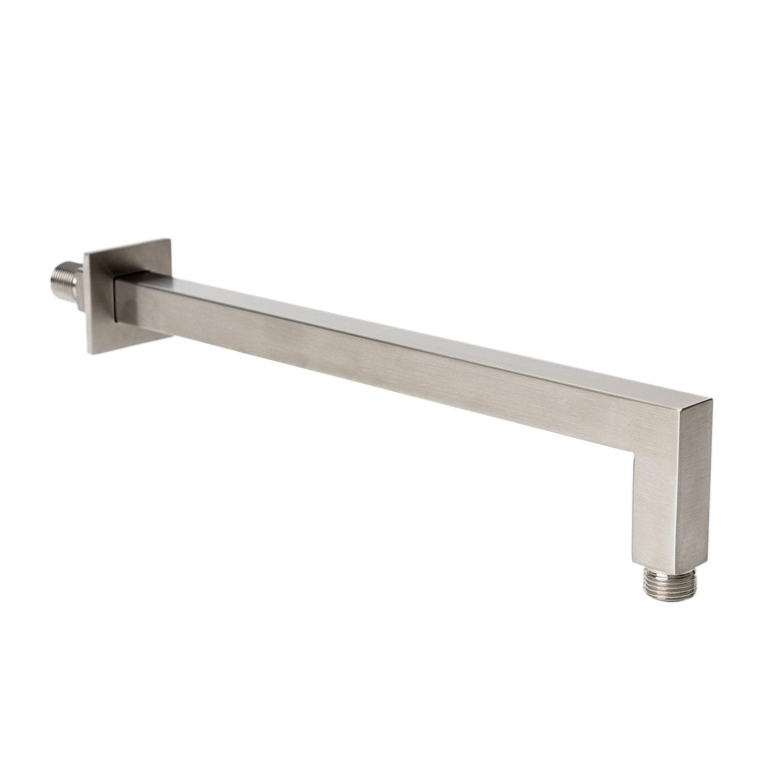 Set incasso doccia squadrato con braccio 35 cm e soffione 25 x 25 cm in acciaio inox 316 satinato – Pure