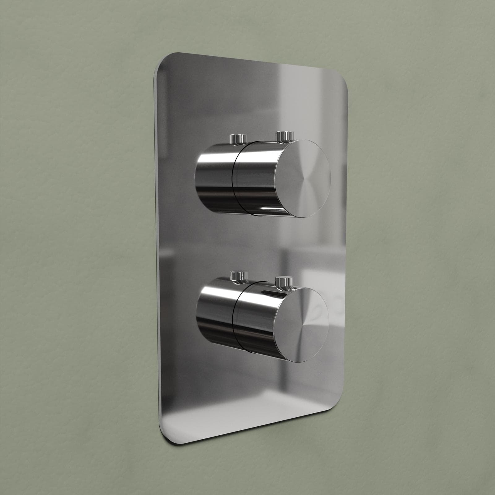 Set incasso doccia termostatico con deviatore con braccio doccia 35 cm e soffione 25x25 cm cromo – Fusion