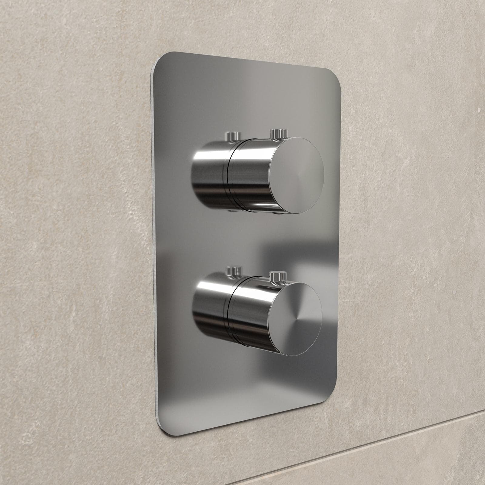 Set incasso doccia termostatico con deviatore con braccio doccia 40 cm e soffione 40x30 cm cromo – Iota