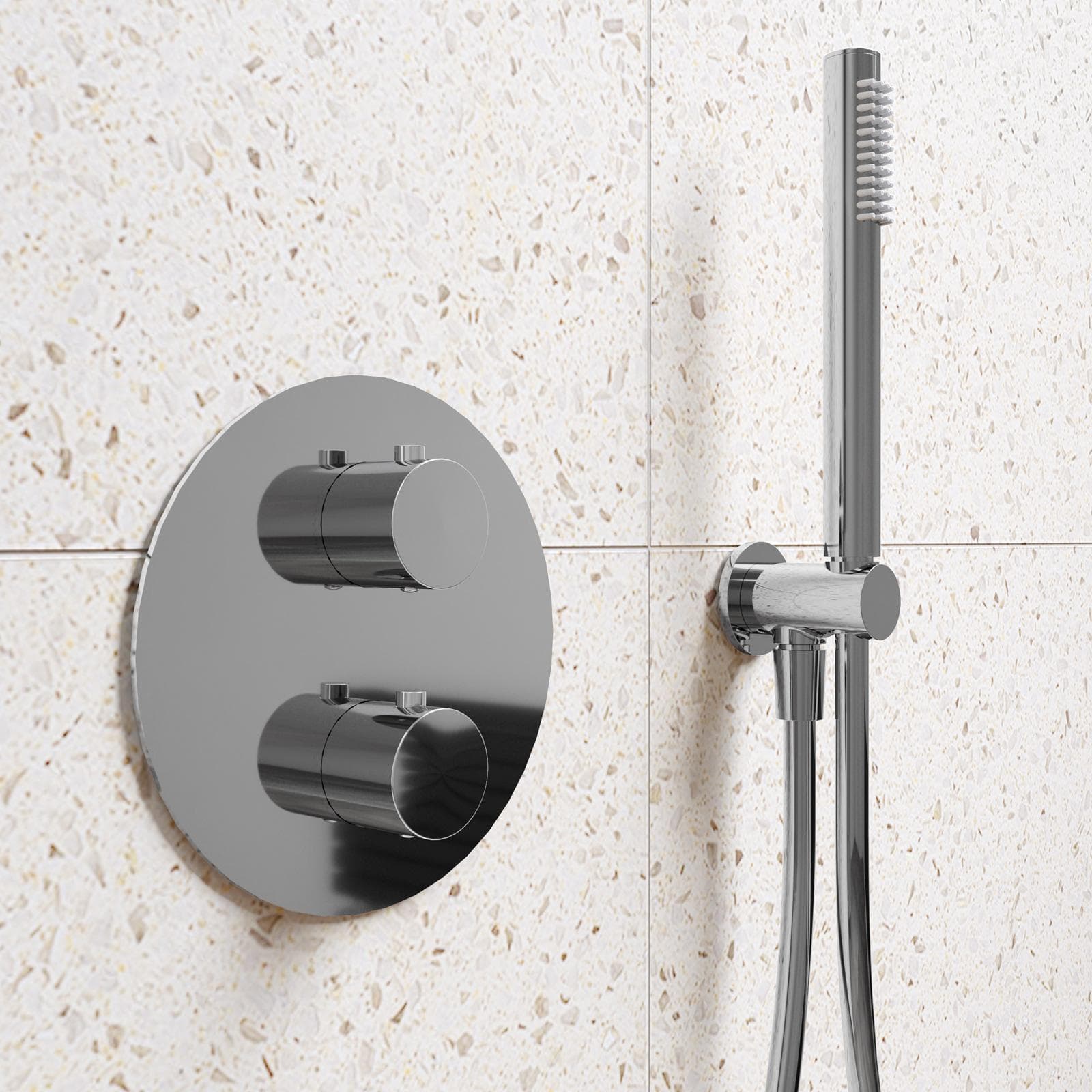 Set incasso doccia termostatico in ottone cromo - Nocta