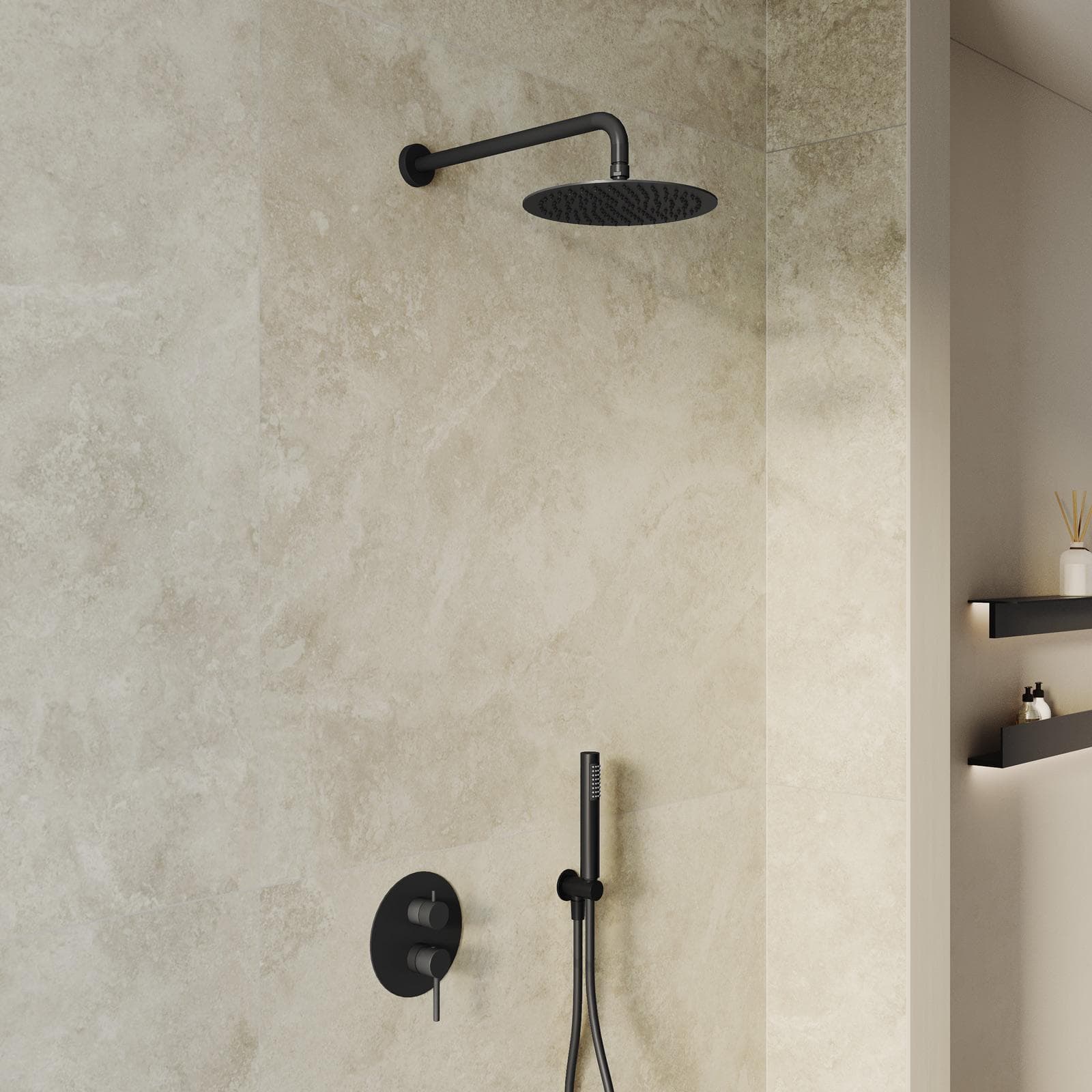 Set incasso in ottone nero opaco - Oasis