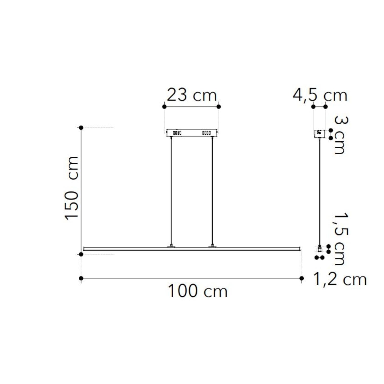 Set lampada da soffitto 150 cm e 2 applique a luce calda in alluminio bianco goffrato