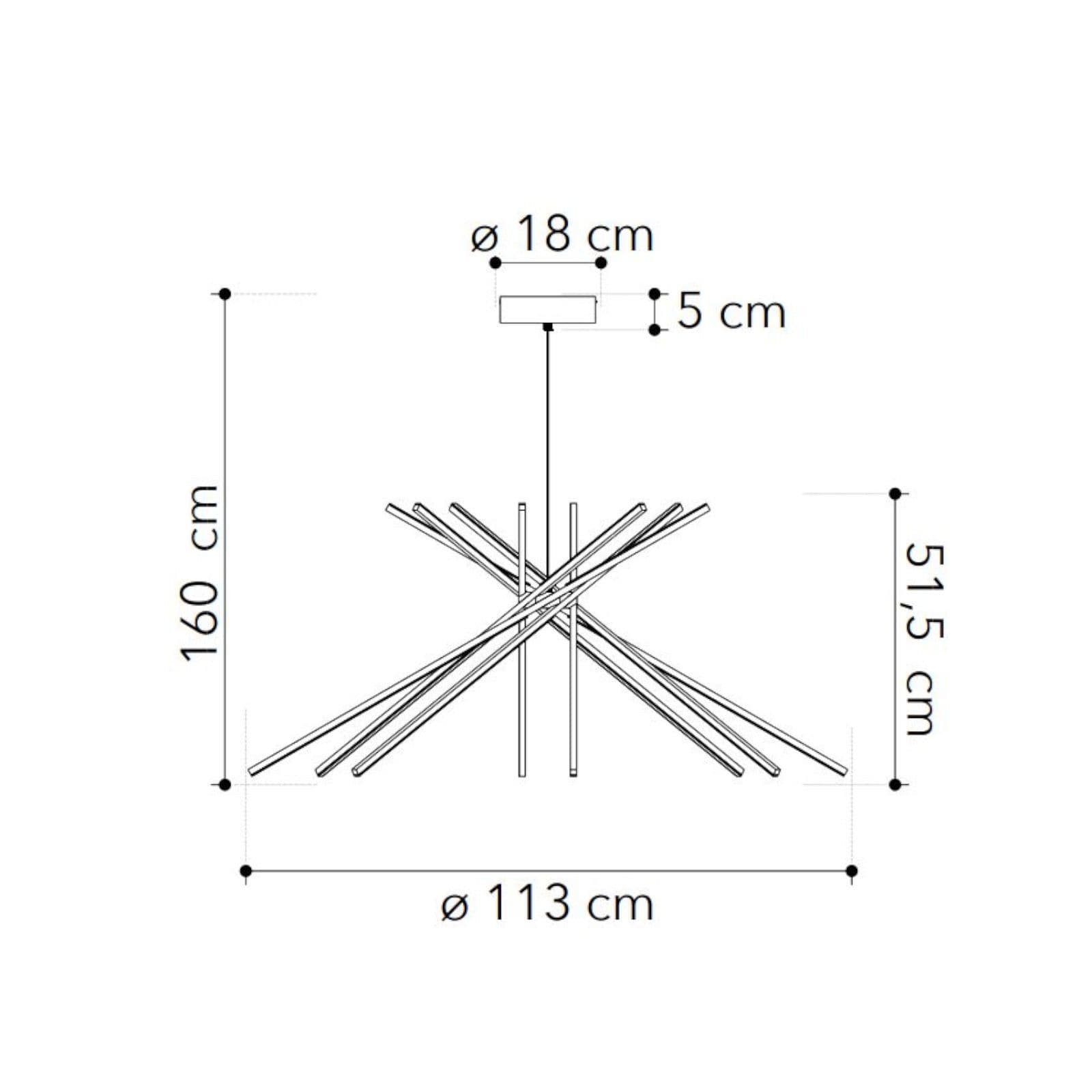 Set lampada da soffitto 160 cm e 2 applique a luce naturale in alluminio nero goffrato