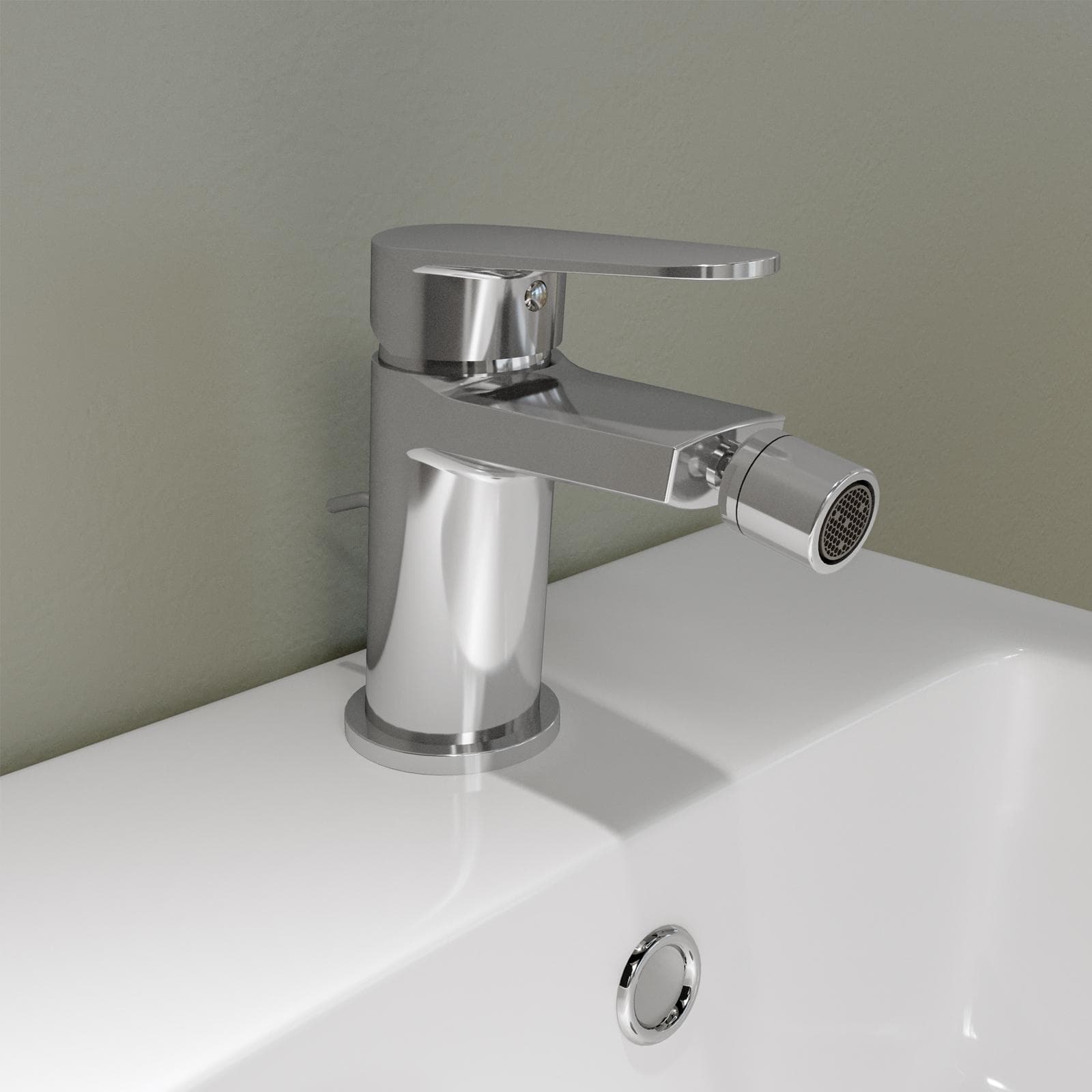 Set miscelatore lavabo a muro canna 20 cm e bidet con scarico cromo – Lir
