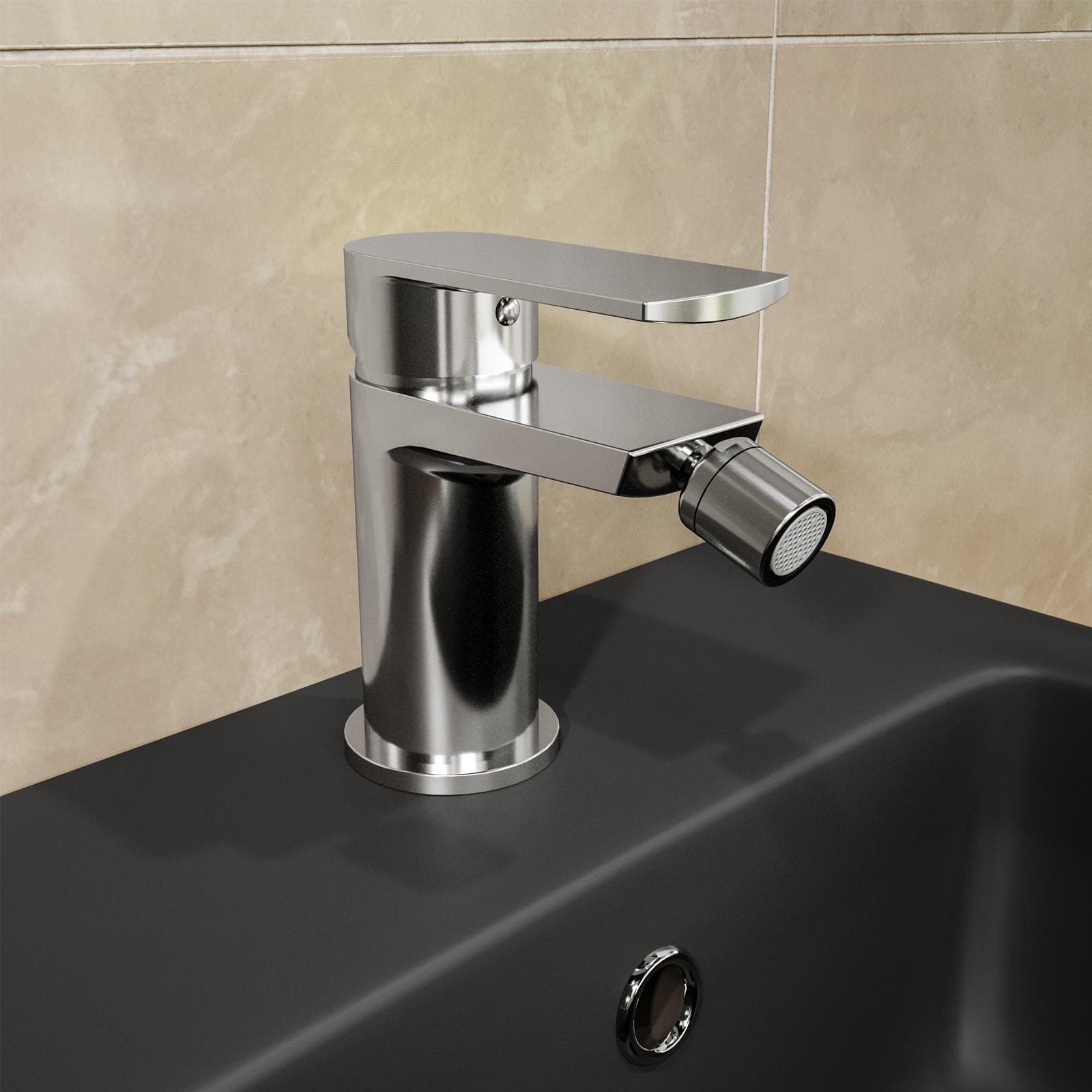 Set miscelatore lavabo a muro canna 20 cm e bidet cromo – Fluid