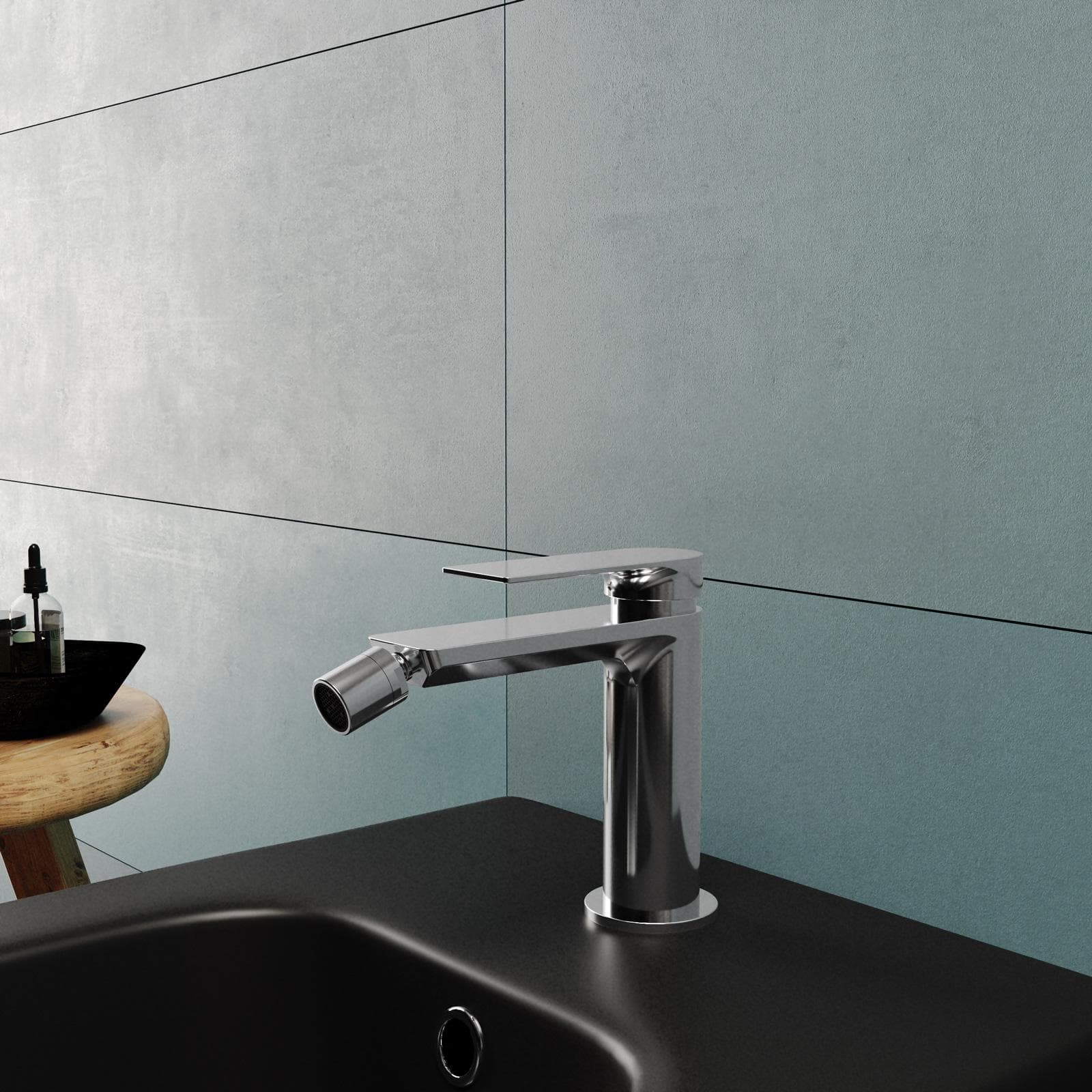 Set miscelatore lavabo alto e bidet con incasso doccia con deviatore cromo – Iota