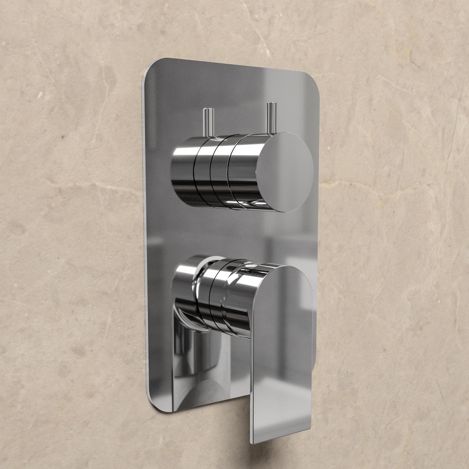 Set miscelatore lavabo alto e bidet con incasso doccia con deviatore cromo – Iota