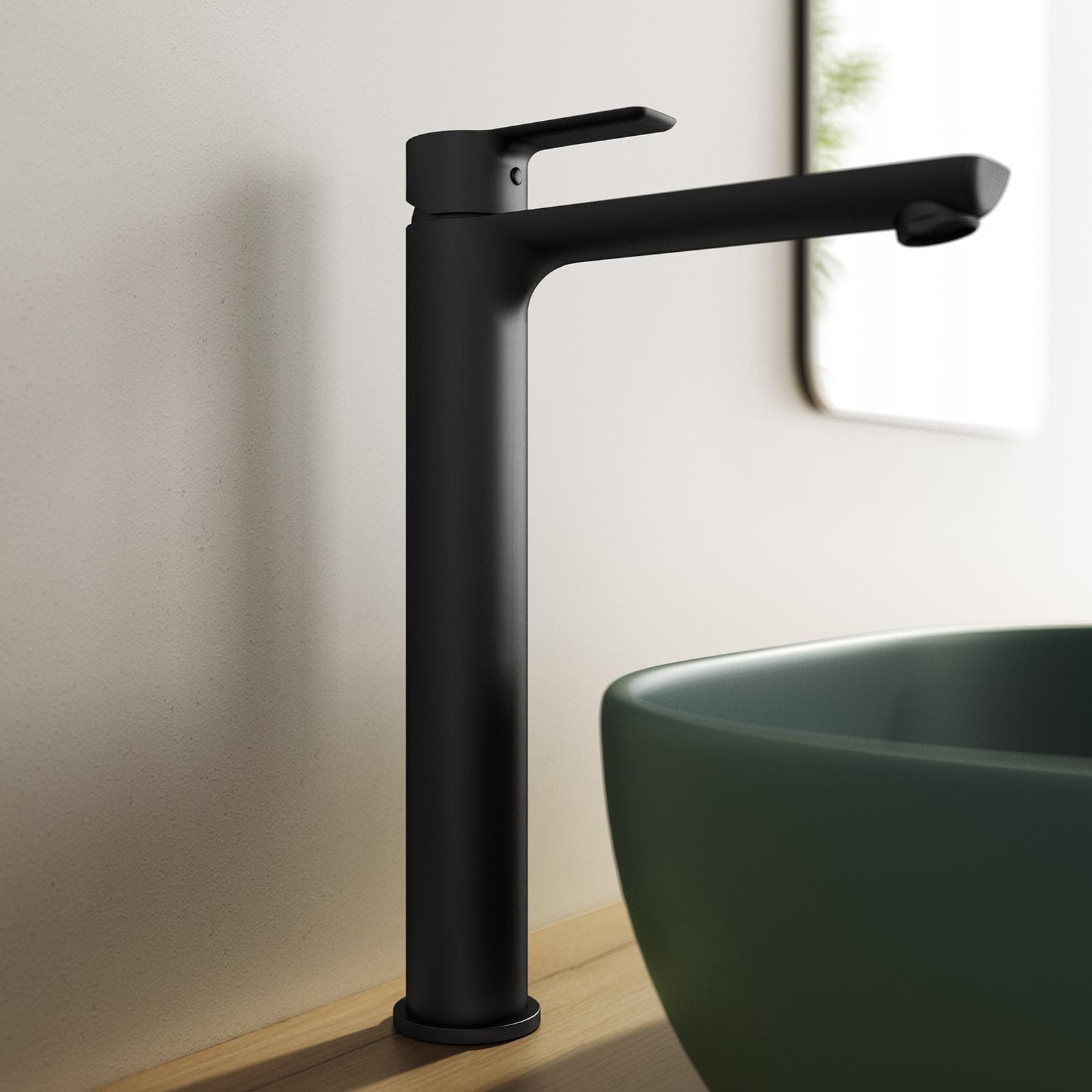 Set miscelatore lavabo alto e bidet nero – Key