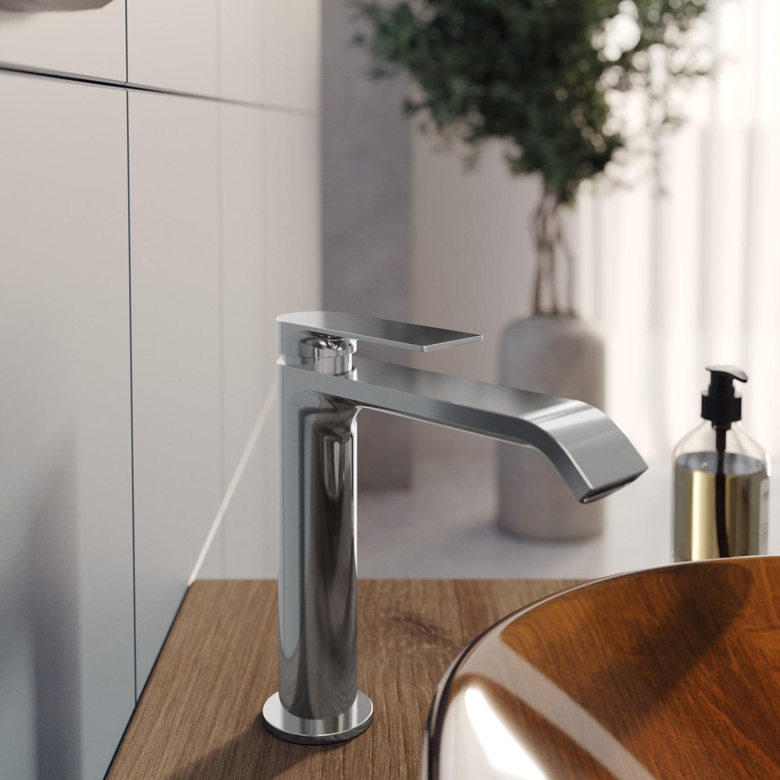 Set miscelatore lavabo bocca lunga e bidet cromo – Iota