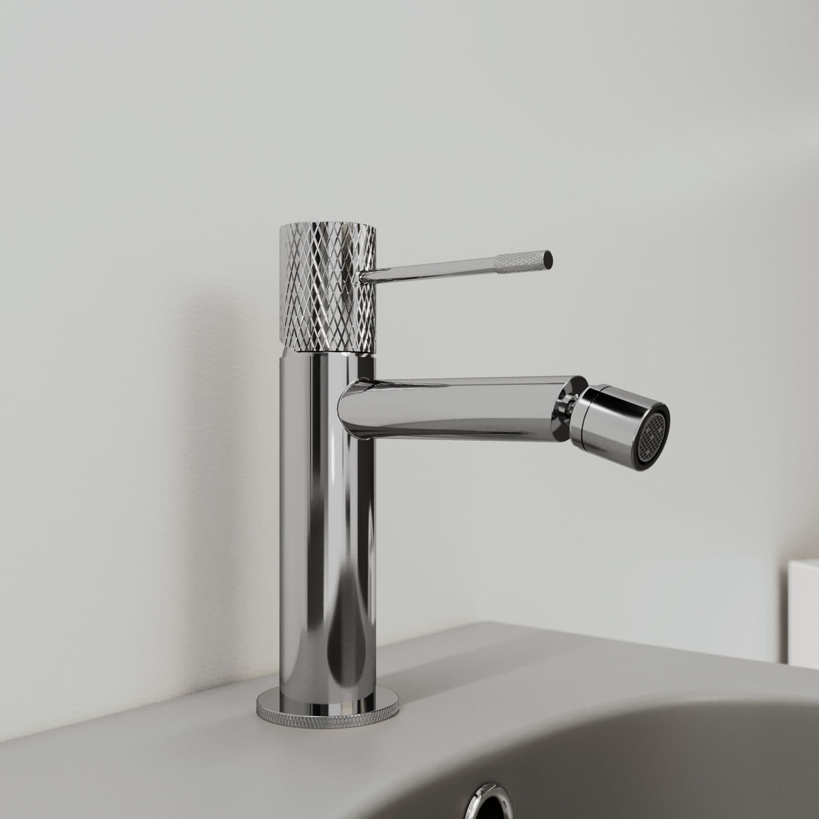 Set lavabo e bidet con esterno doccia termostatico in ottone cromo - Crystal