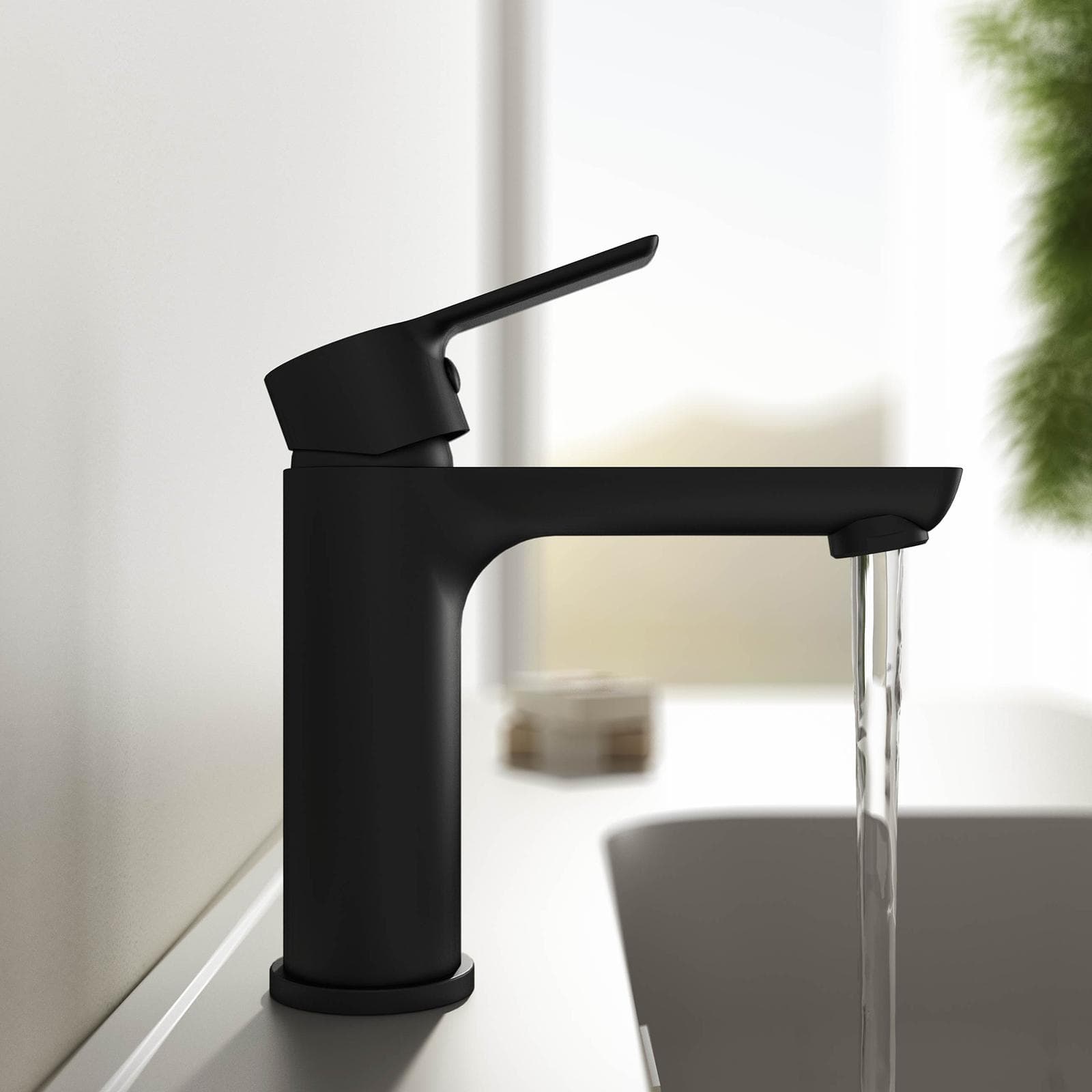 Set miscelatore lavabo e bidet con incasso doccia con deviatore nero – Key