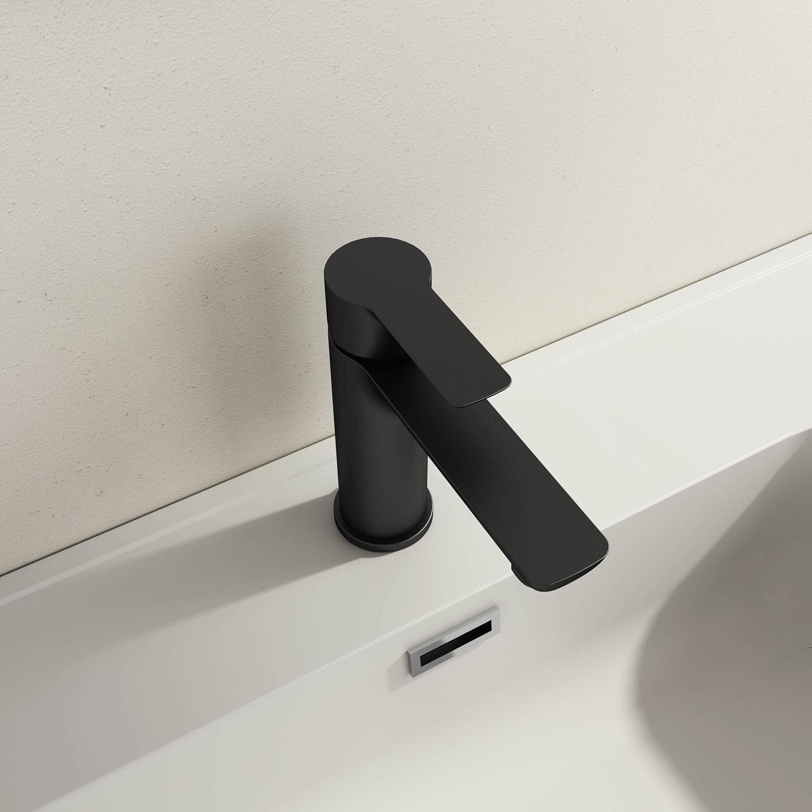 Set miscelatore lavabo e bidet con incasso doccia con deviatore nero – Key