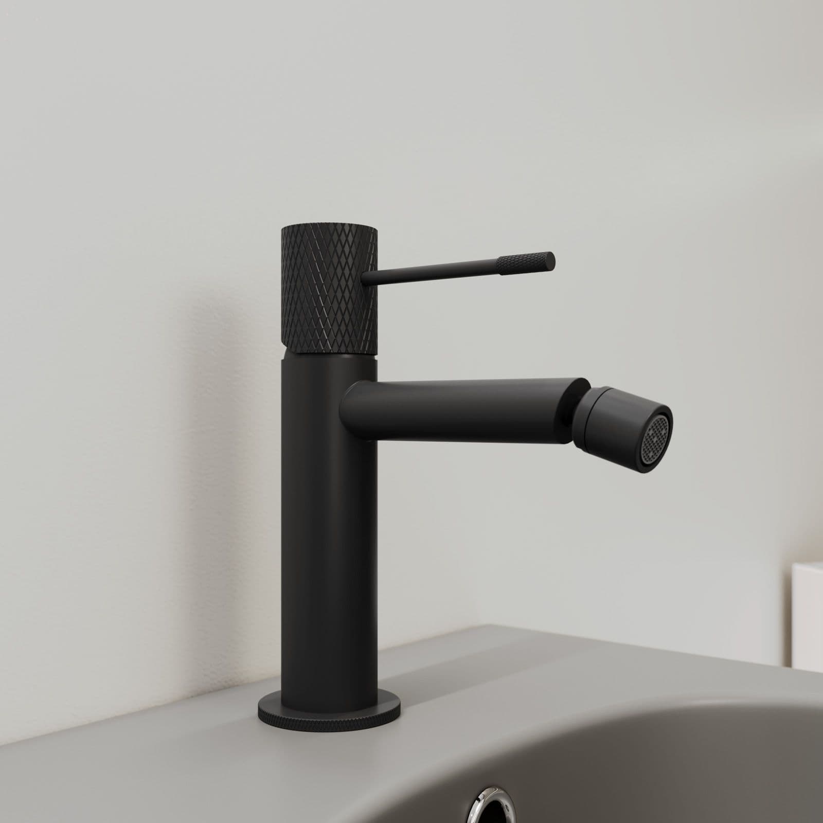 Set lavabo e bidet con incasso doccia in ottone nero opaco - Crystal