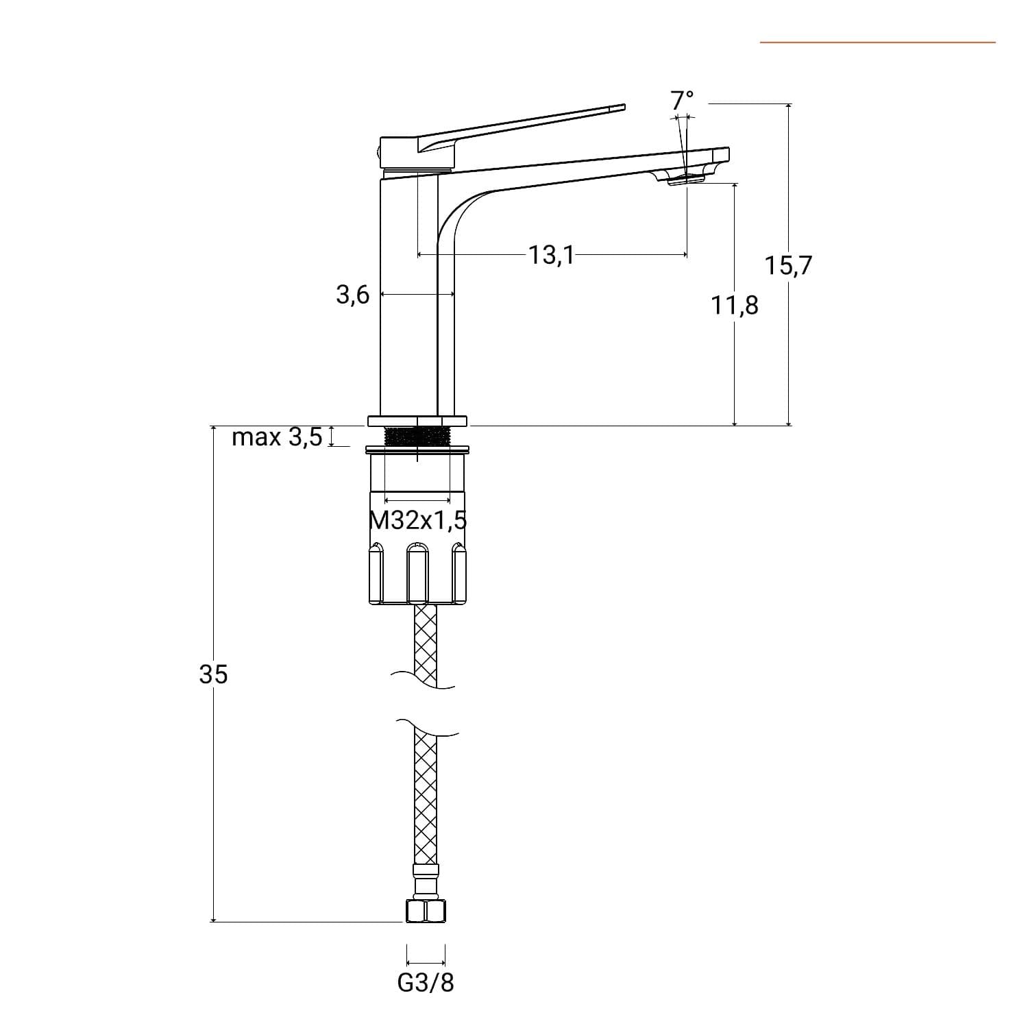 Set lavabo e bidet con incasso doccia in ottone nero opaco - Nocta