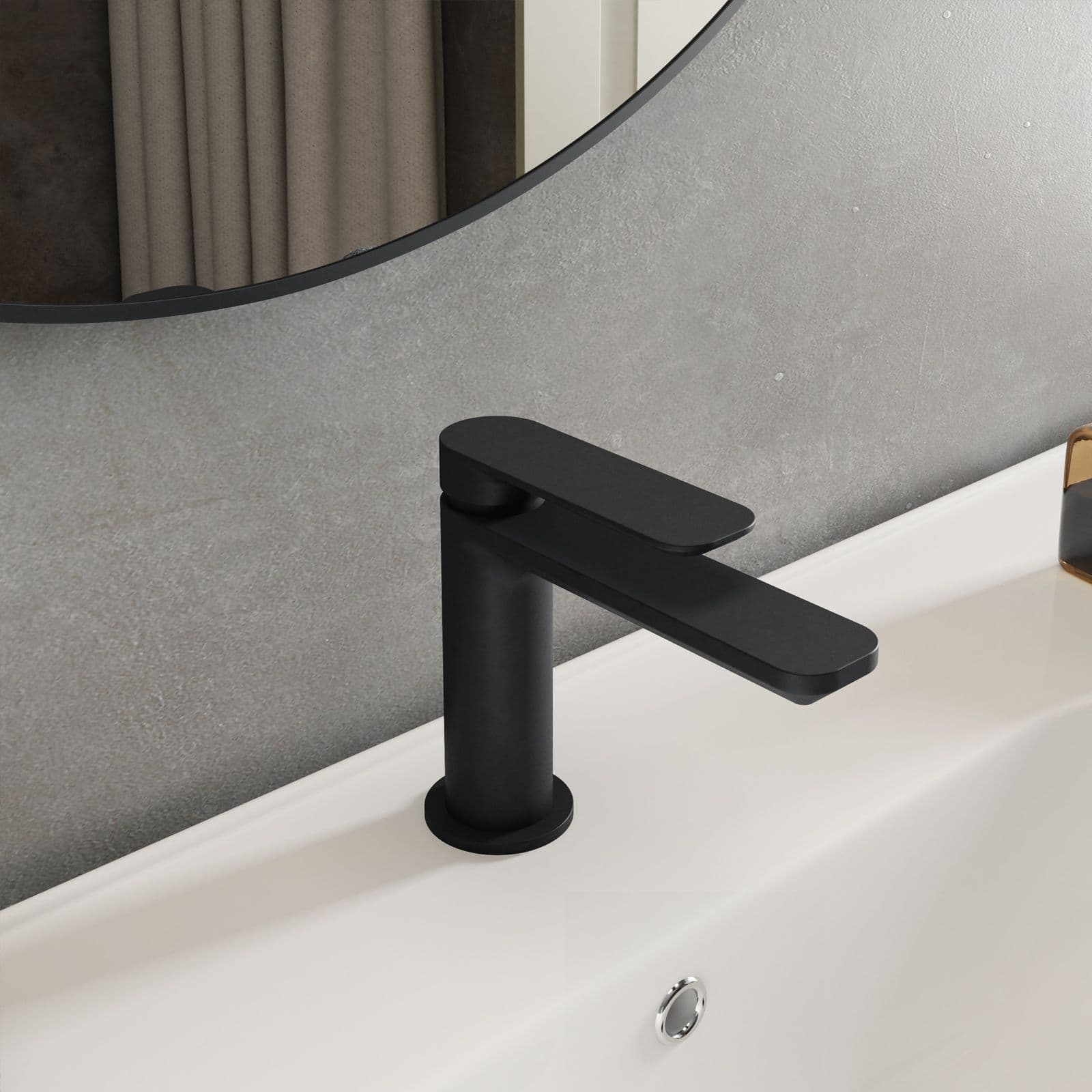 Set miscelatore lavabo e bidet con incasso doccia nero – Fusion