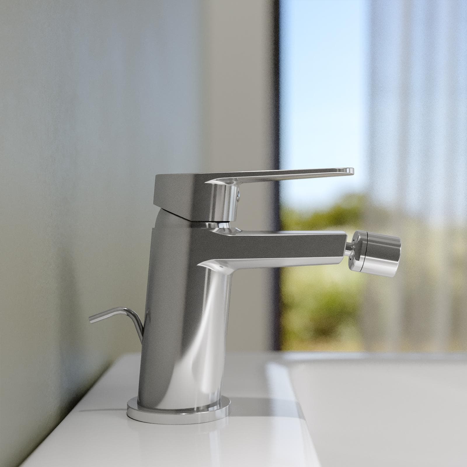 Set miscelatore lavabo e bidet con scarico con incasso doccia con deviatore cromo – Lir