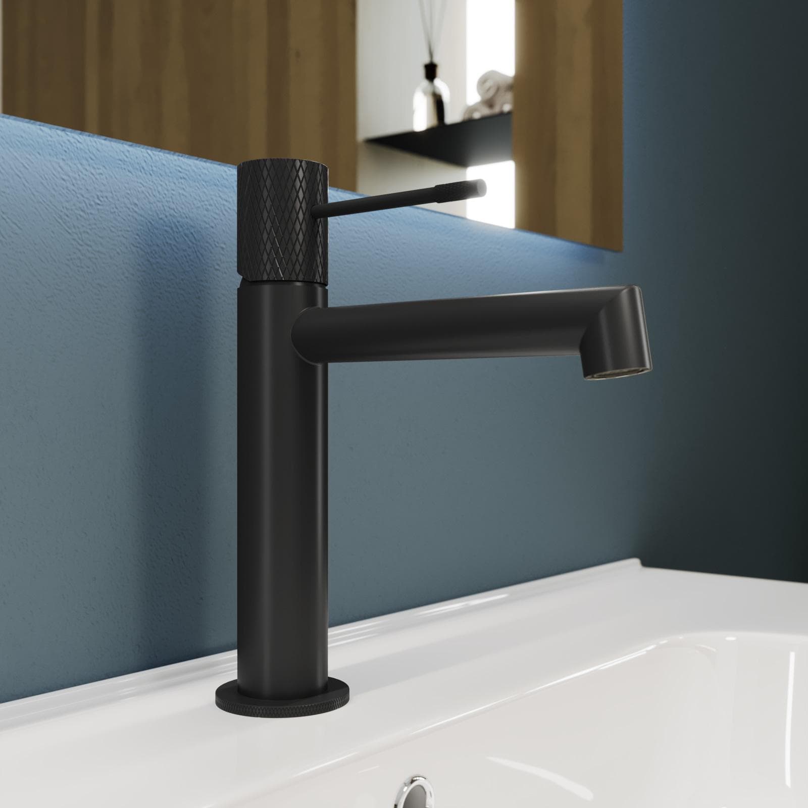 Set lavabo e bidet in ottone nero opaco - Crystal