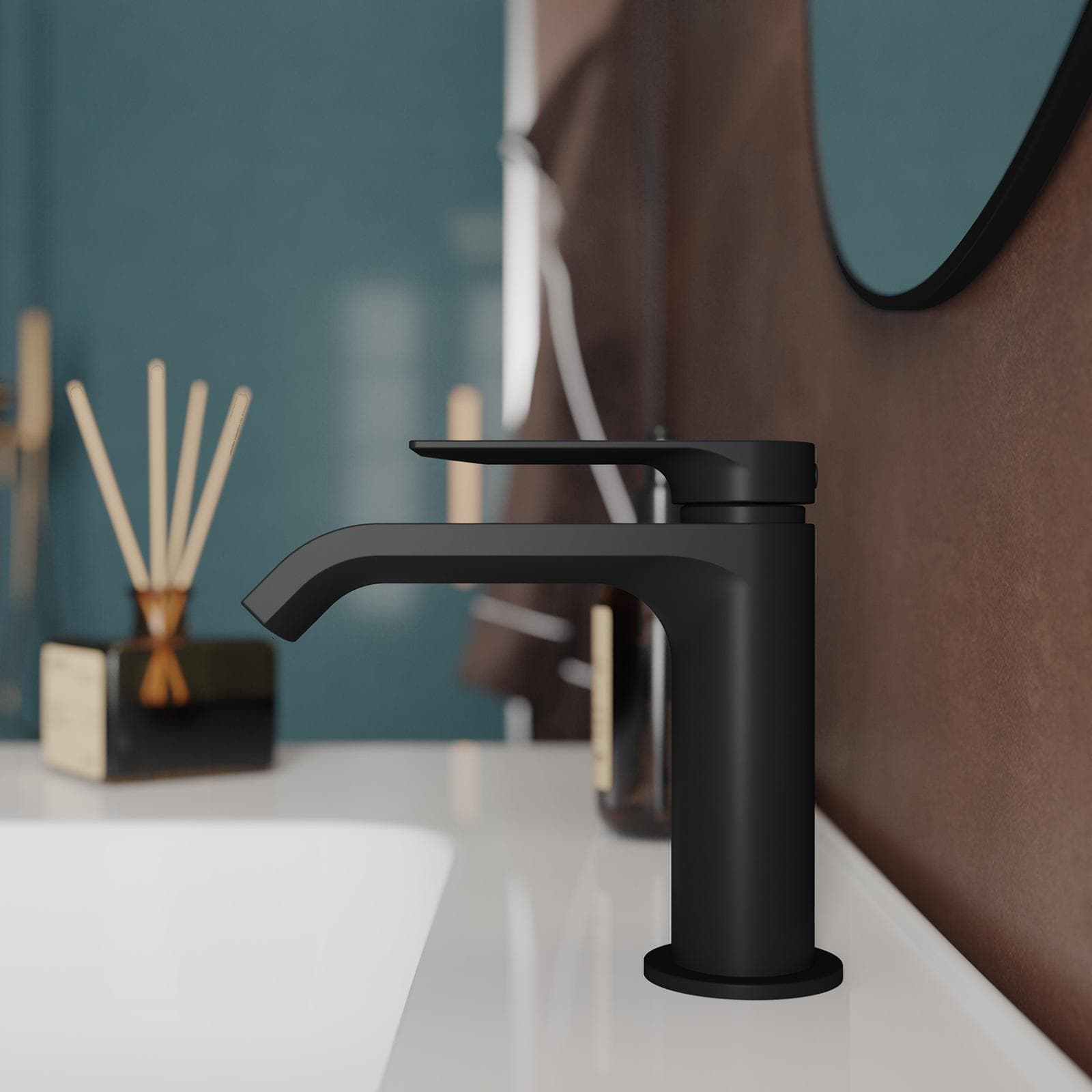 Set miscelatore lavabo e bidet nero – Iota