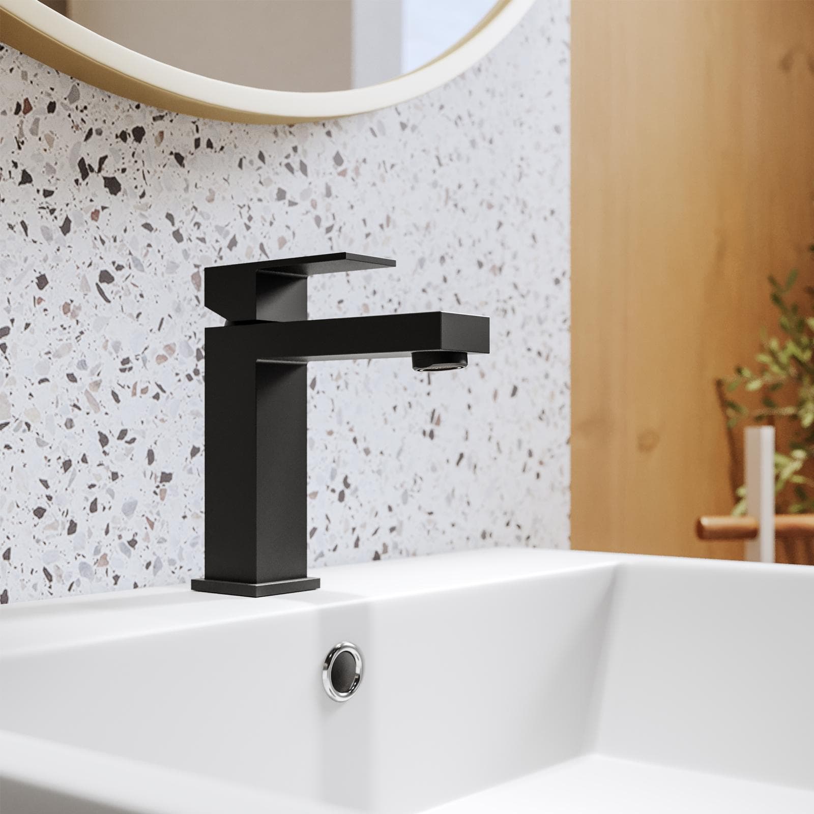 Set miscelatore lavabo e bidet nero – Kyria