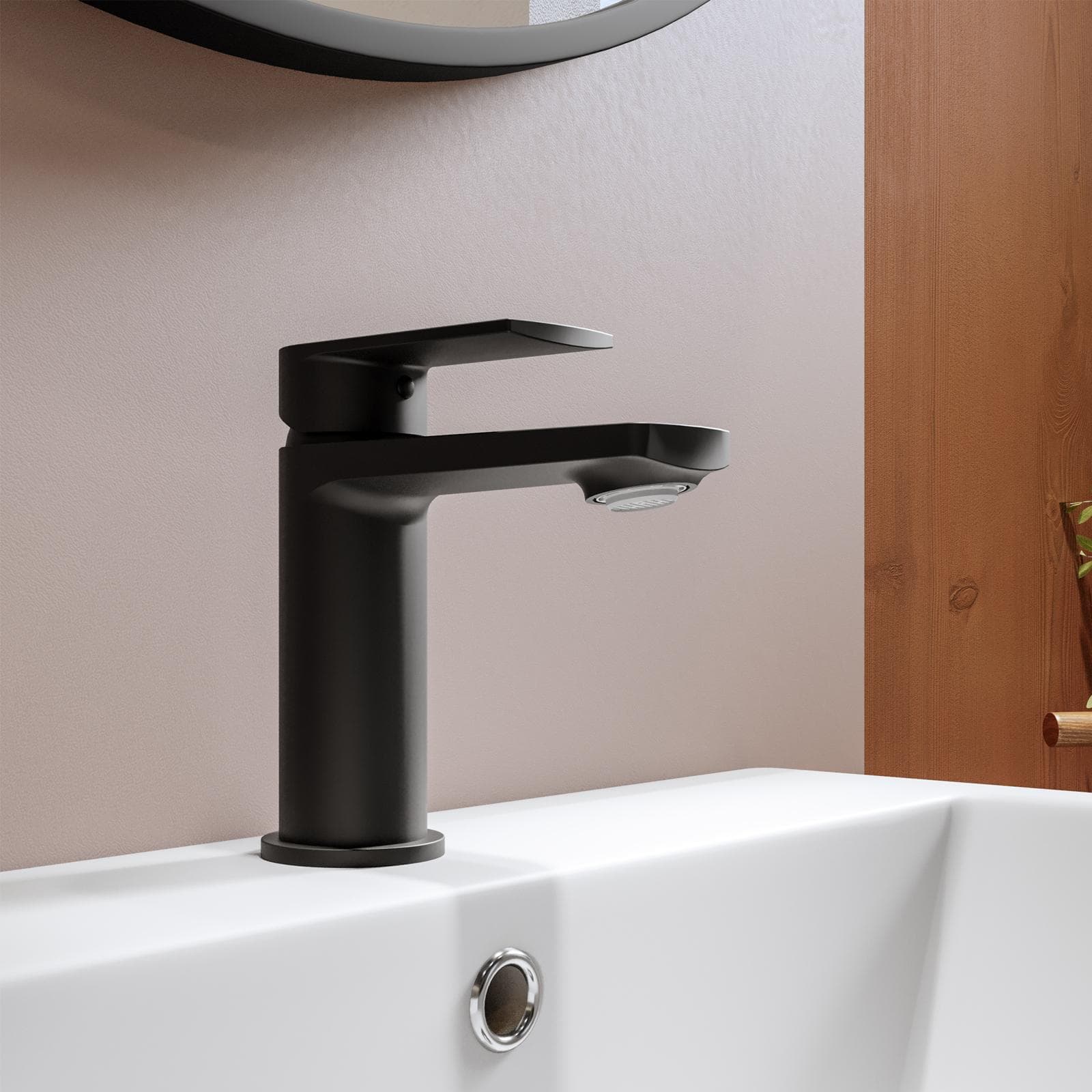 Set miscelatore lavabo e bidet nero – Fluid