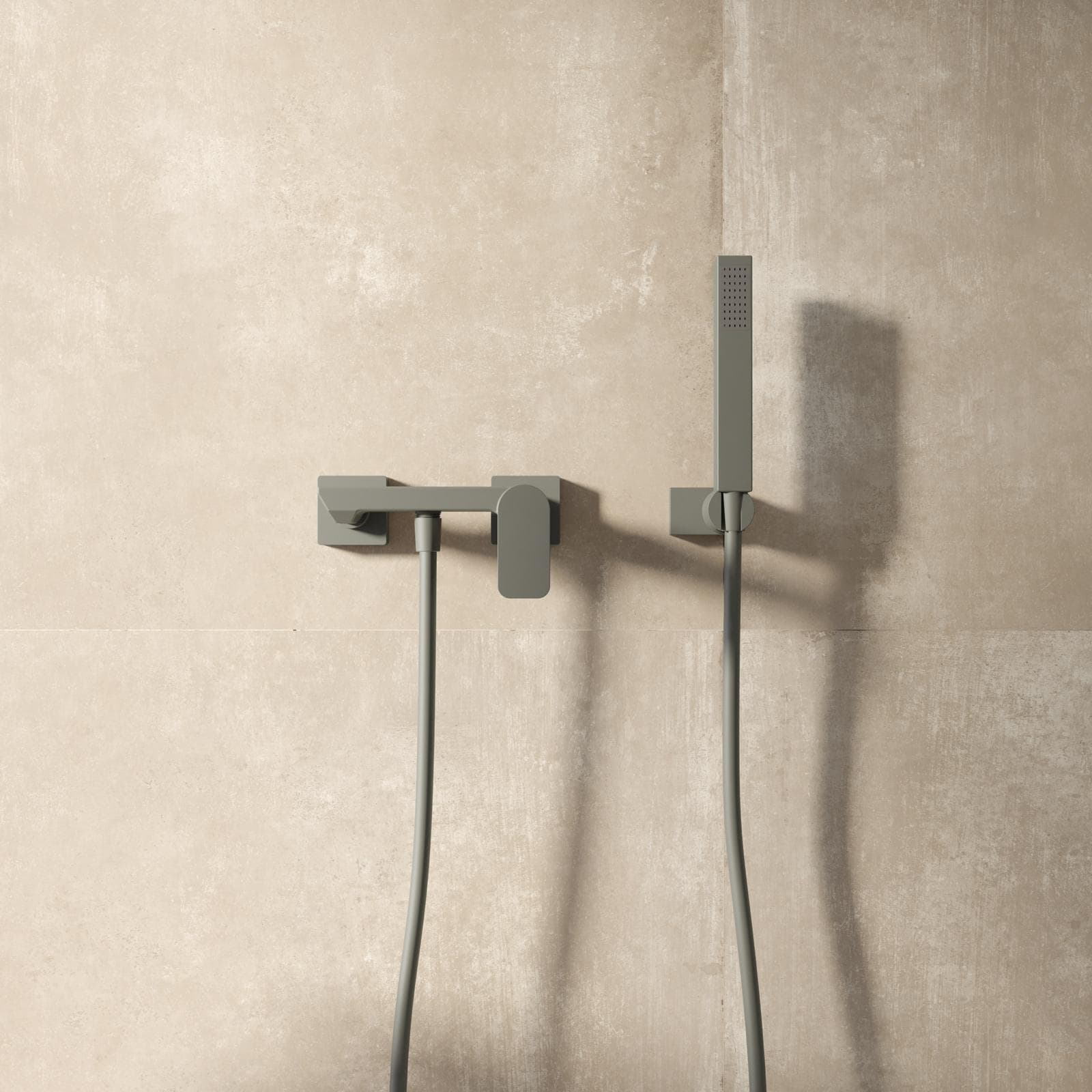 Set miscelatore esterno doccia e set doccino fango - Fusion