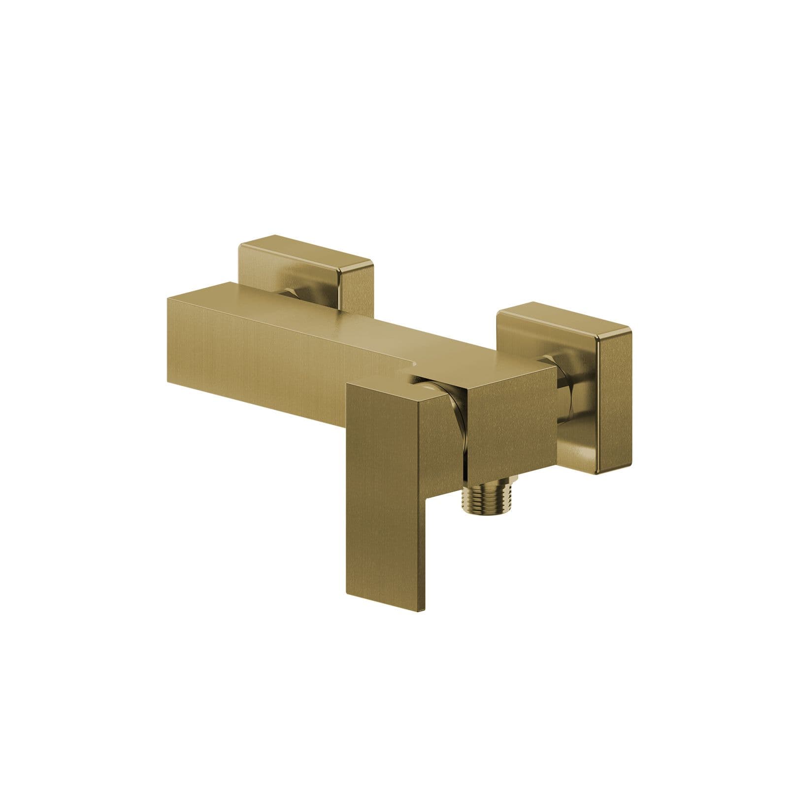 Set miscelatore lavabo a muro canna 25 e bidet con esterno doccia oro spazzolato – Kyria