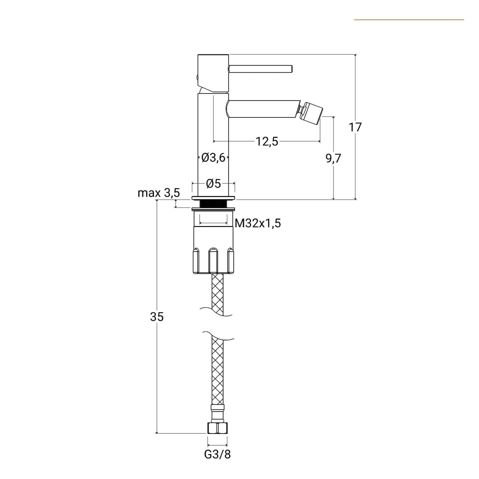 Set miscelatore lavabo a muro e bidet con incasso doccia bronzo spazzolato – Oasis