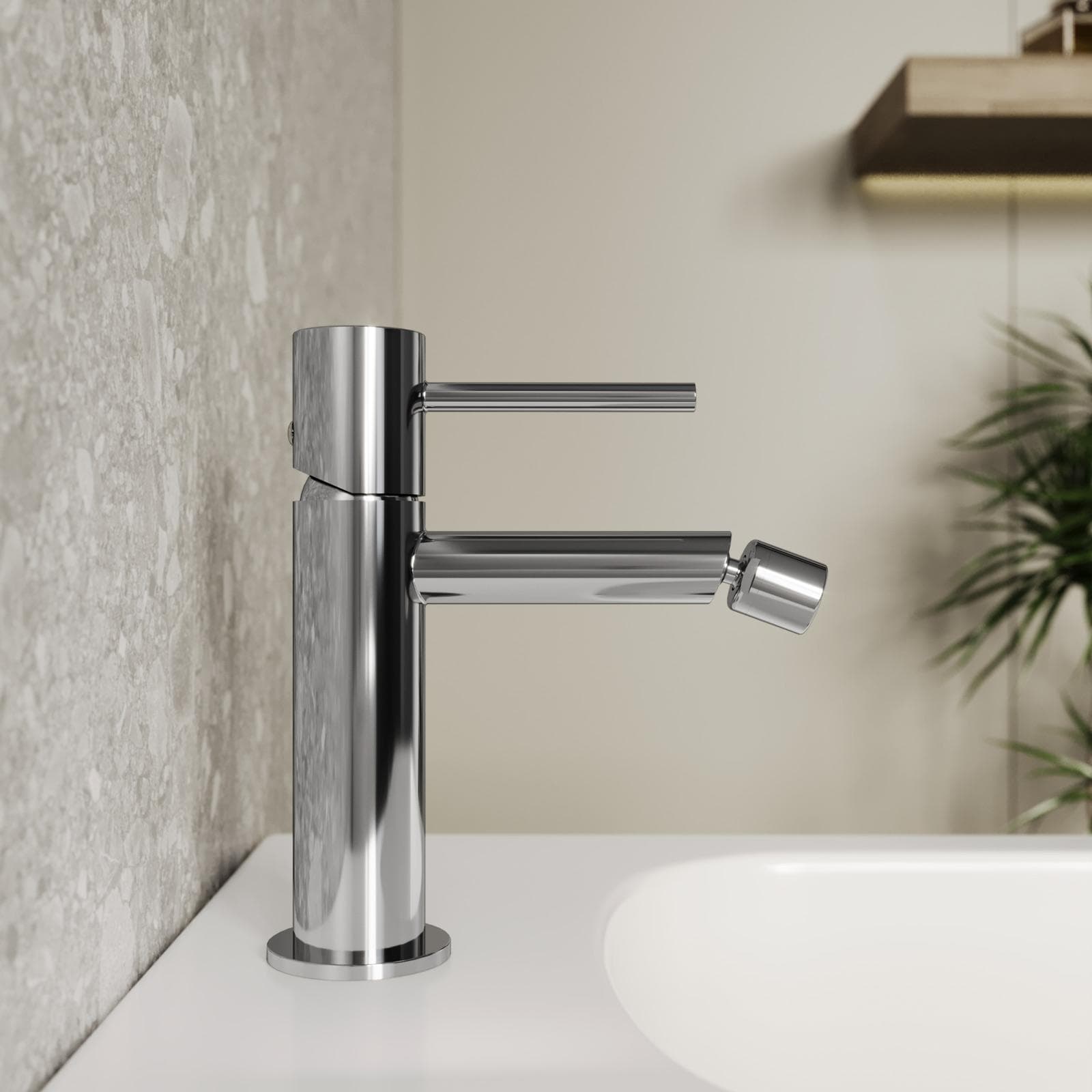 Set miscelatore lavabo a muro e bidet cromo – Oasis