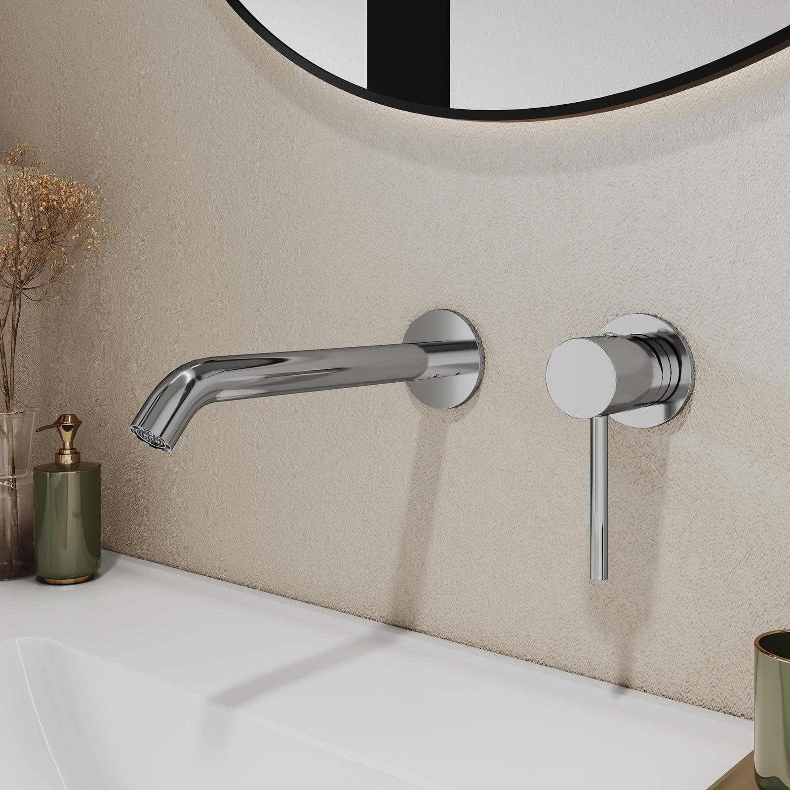 Set miscelatore lavabo a muro e bidet cromo – Oasis