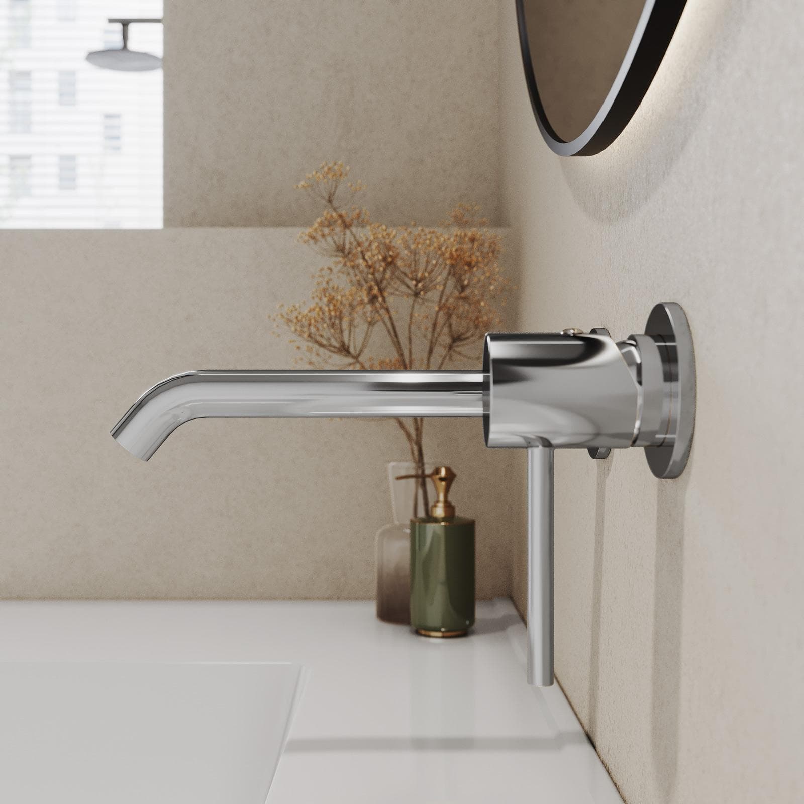 Set miscelatore lavabo a muro e bidet cromo – Oasis