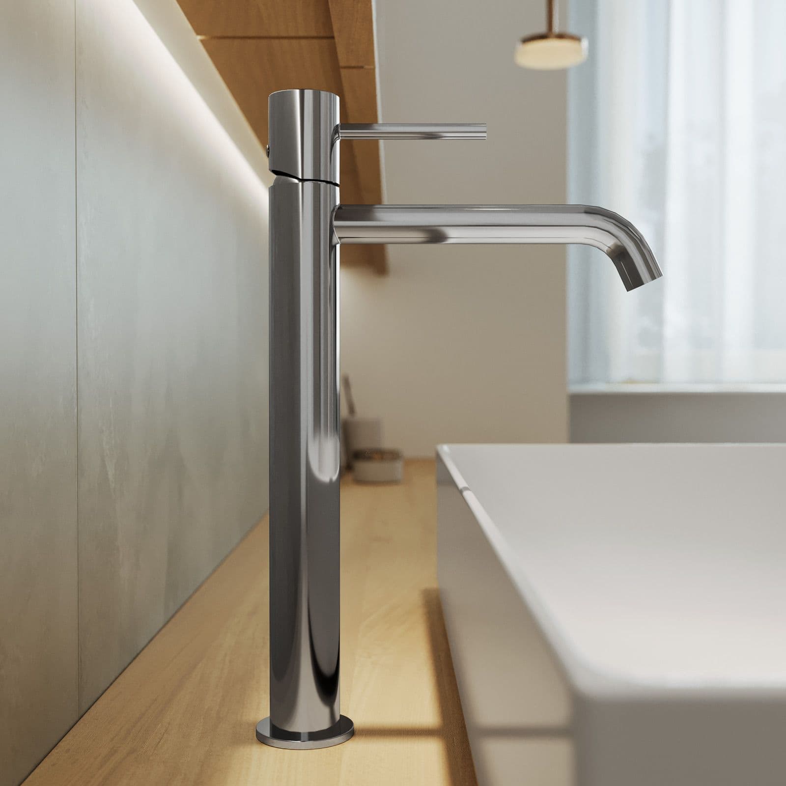 Set miscelatore lavabo alto e bidet con incasso doccia cromo – Oasis