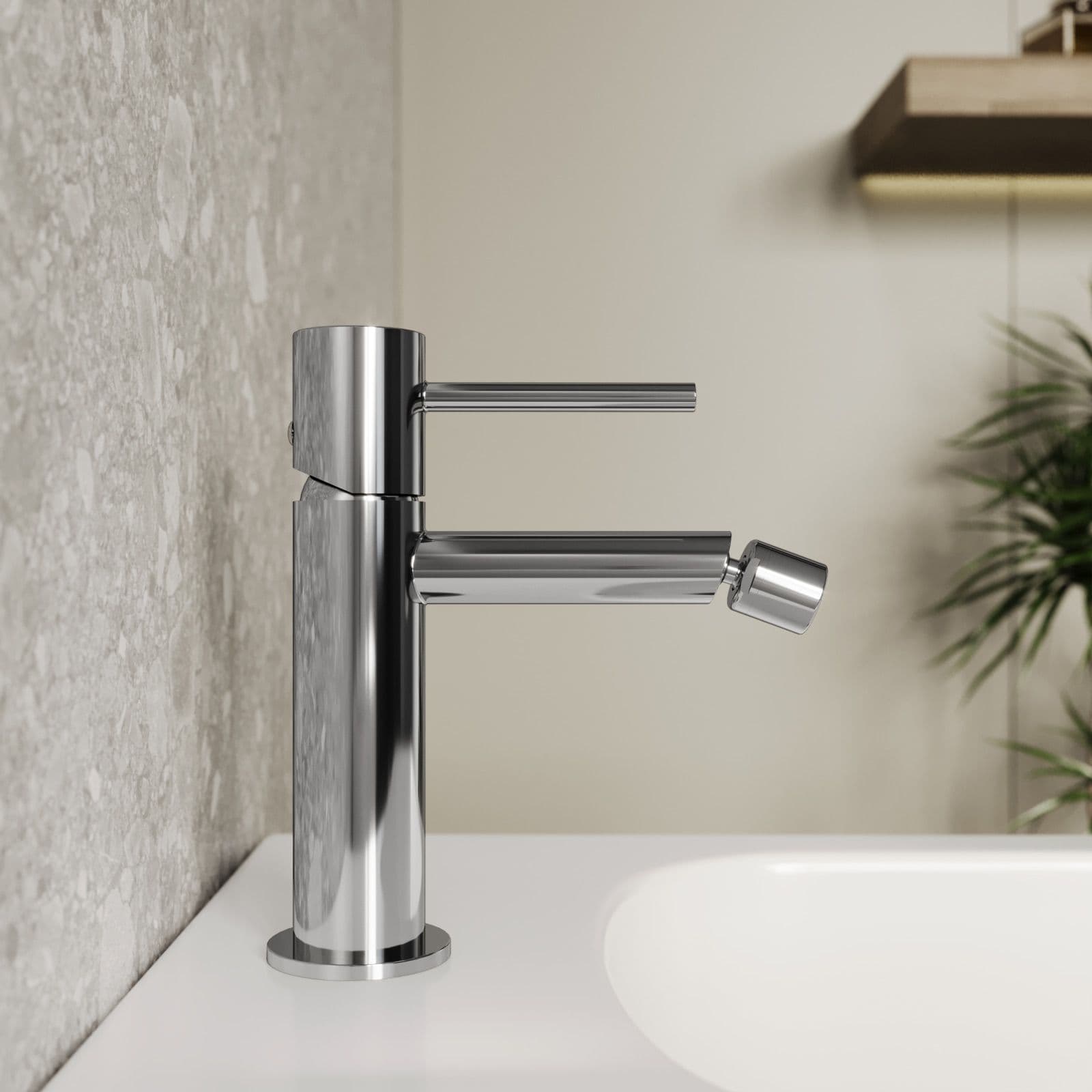 Set miscelatore lavabo alto e bidet con incasso doccia cromo – Oasis