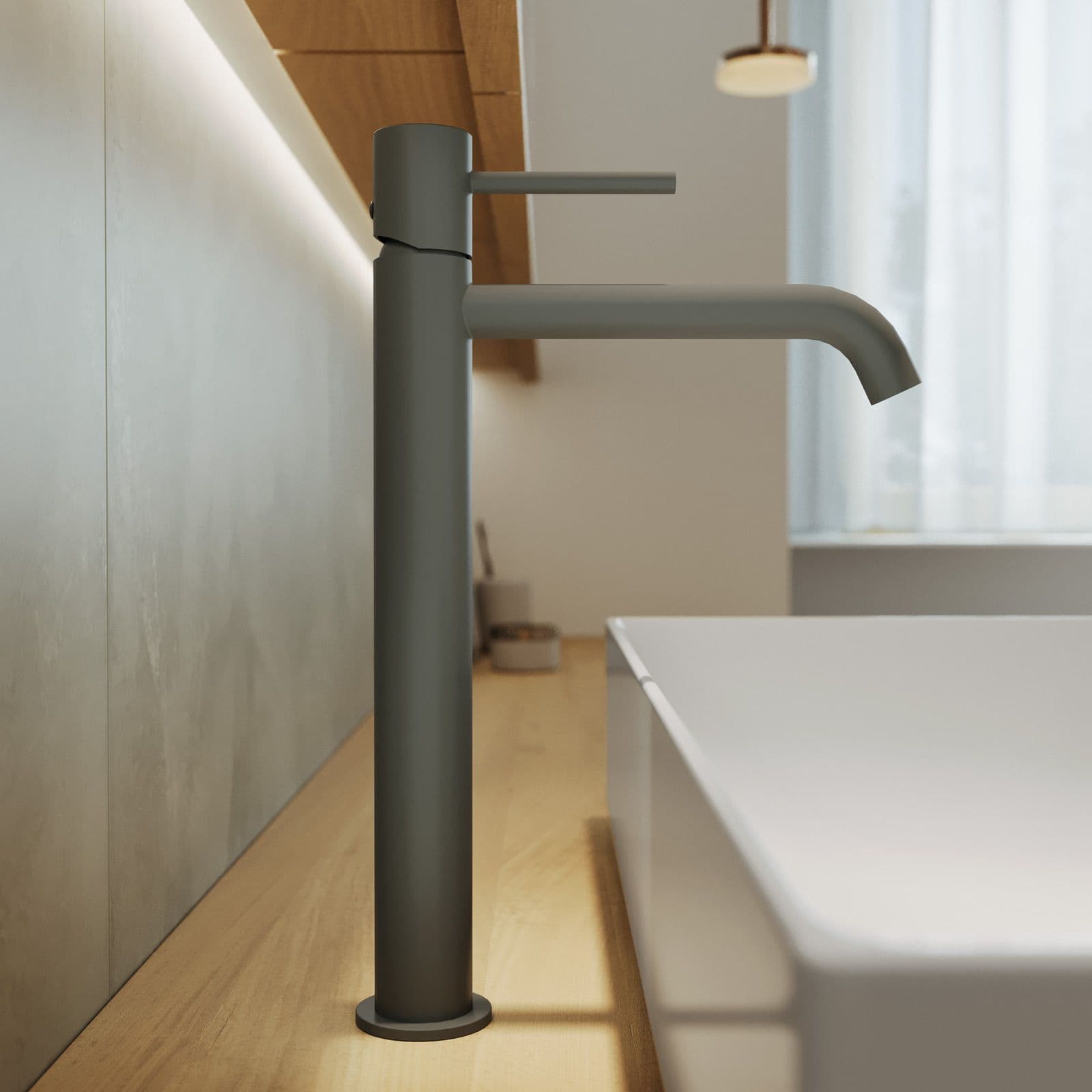 Set miscelatore lavabo alto e bidet con incasso doccia fango – Oasis