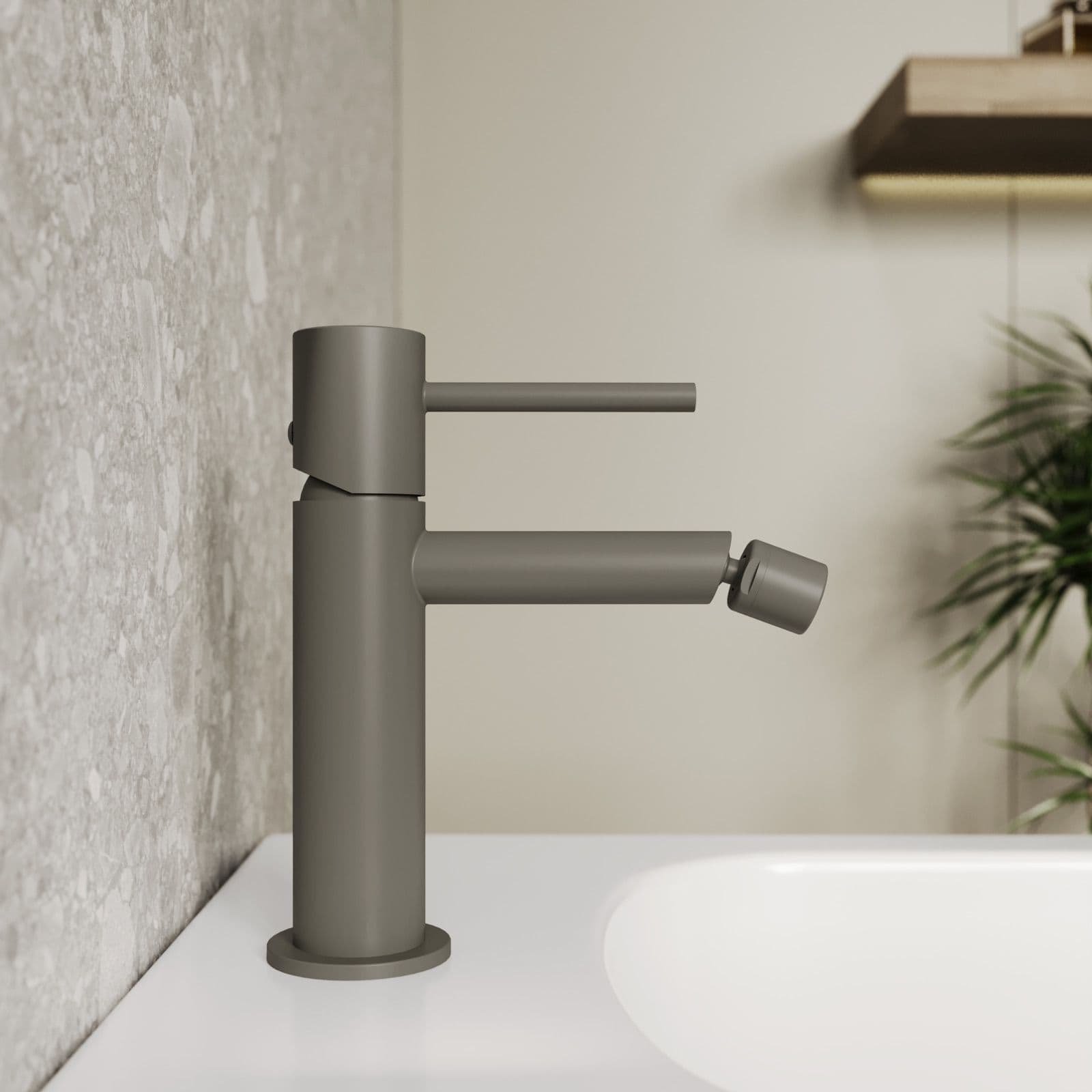 Set miscelatore lavabo alto e bidet con incasso doccia fango – Oasis