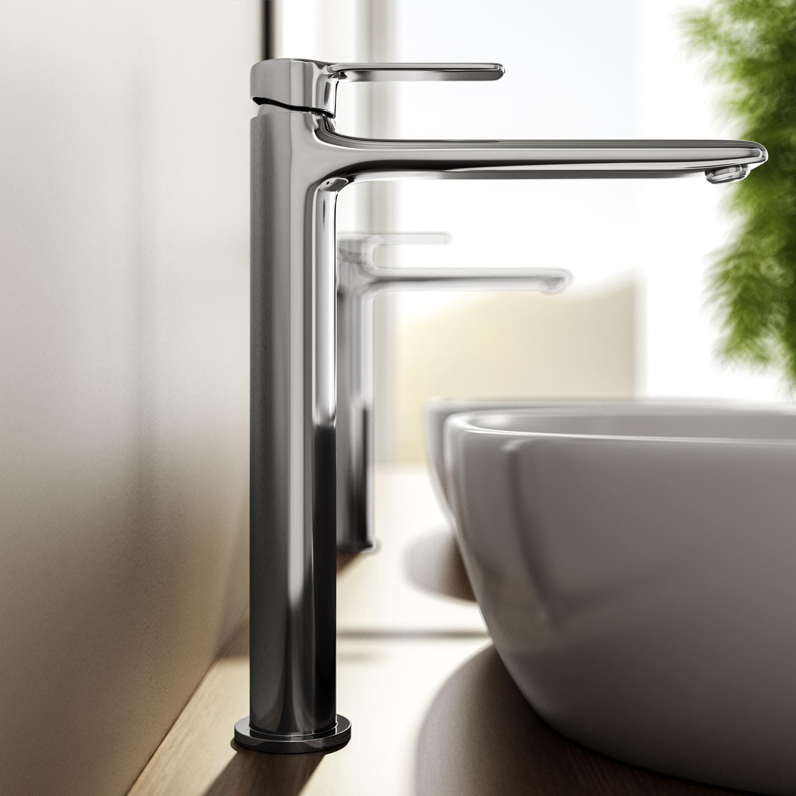 Set miscelatore lavabo alto e bidet cromo – Tila