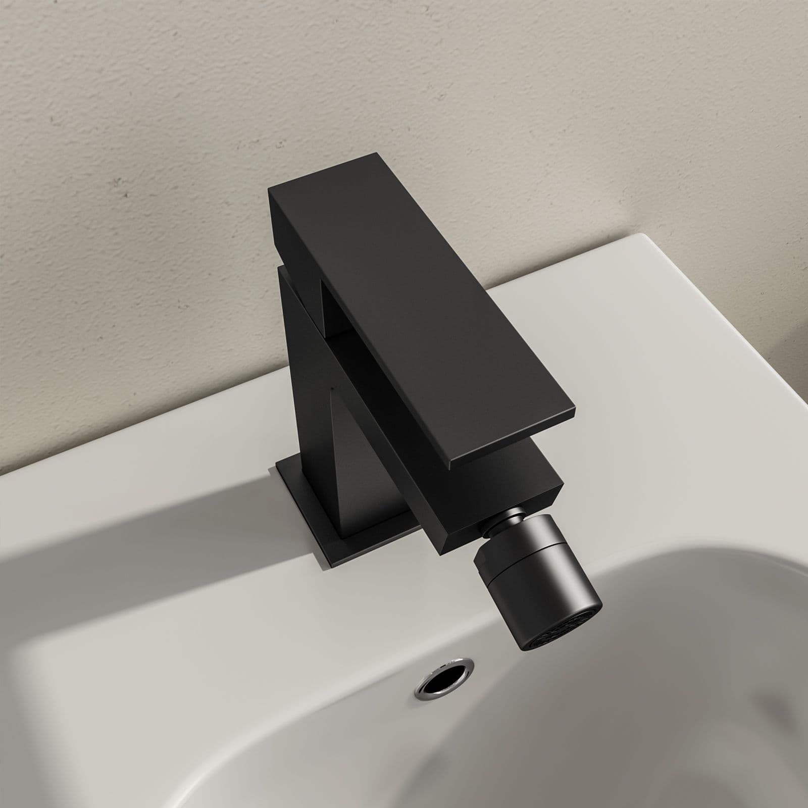 Set miscelatore lavabo bidet e incasso doccia nero – Tiamat