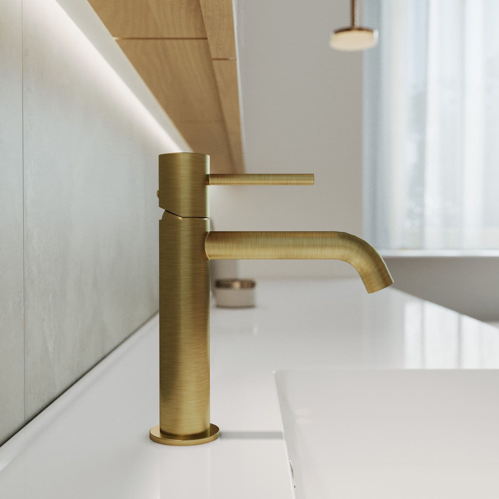 Set miscelatore lavabo e bidet con incasso doccia termostatico oro spazzolato – Oasis