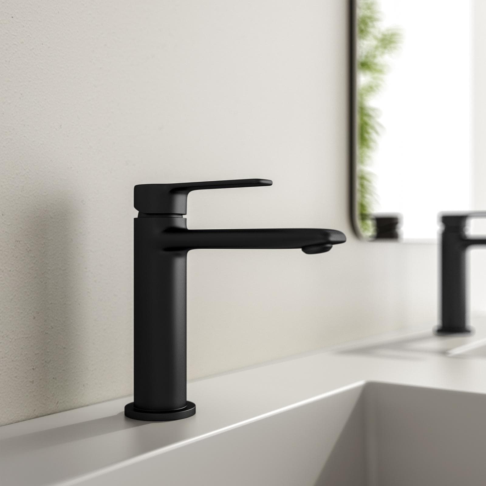 Set miscelatore lavabo e bidet nero – Tila