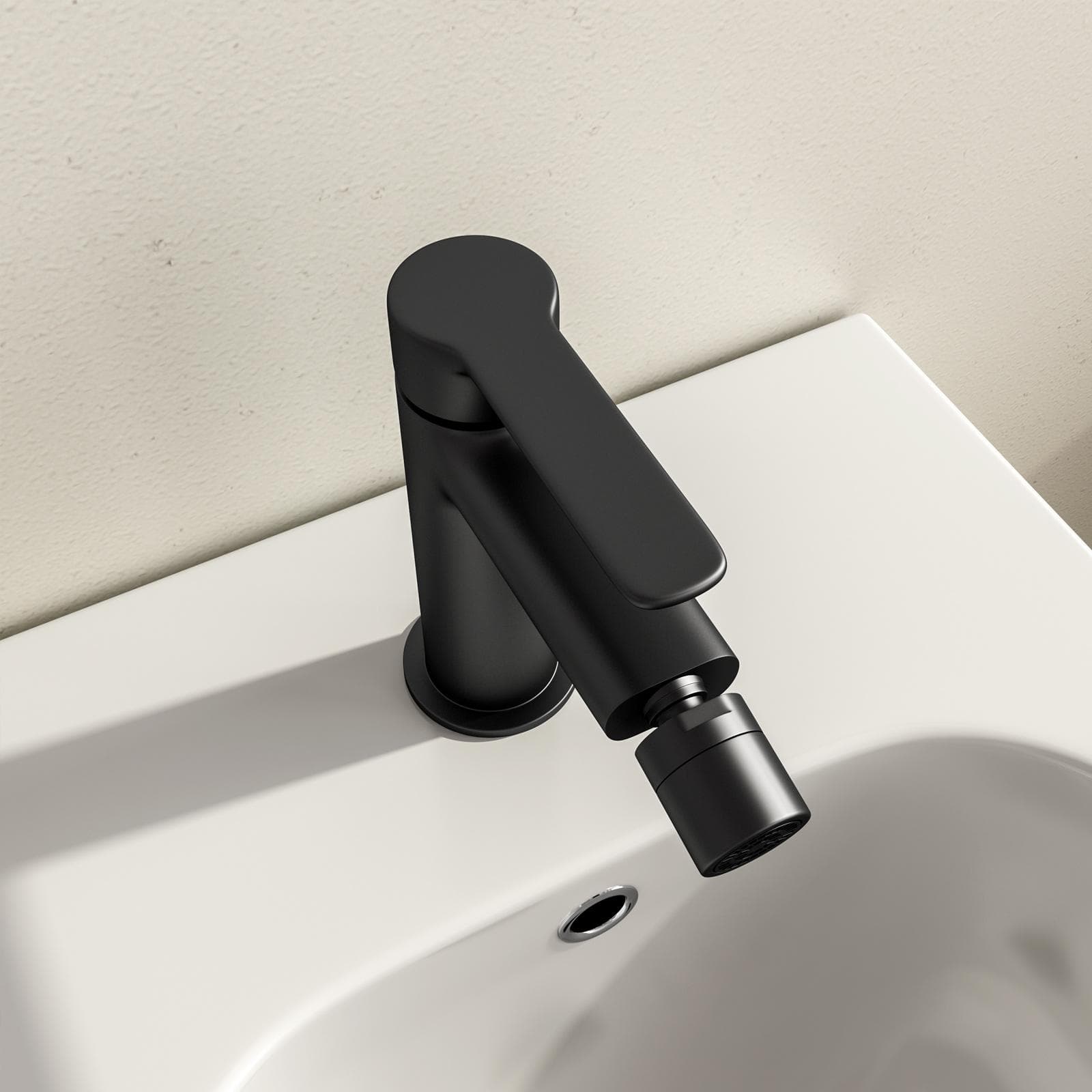 Set miscelatore lavabo e bidet nero – Tila