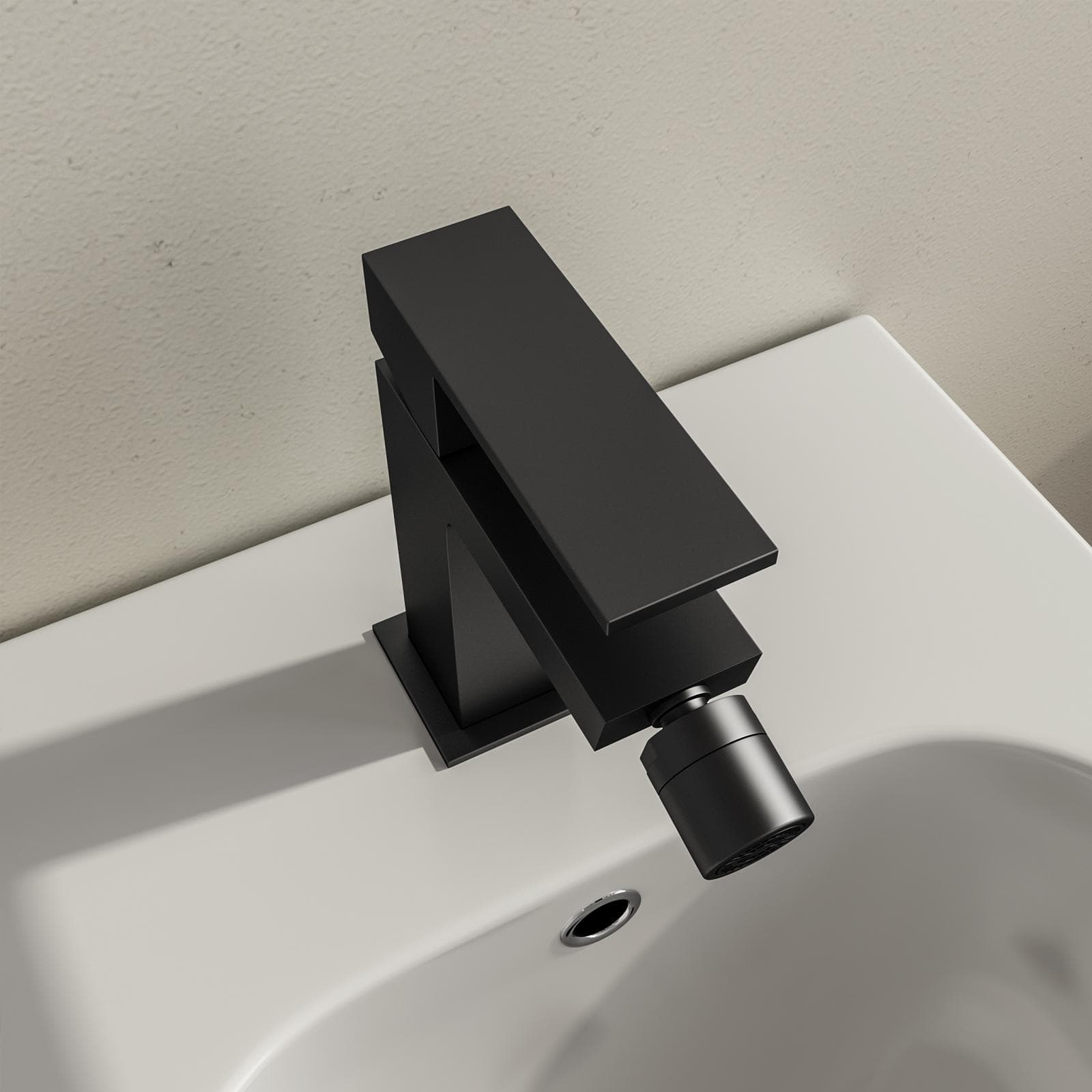 Set miscelatore lavabo e bidet nero – Tiamat