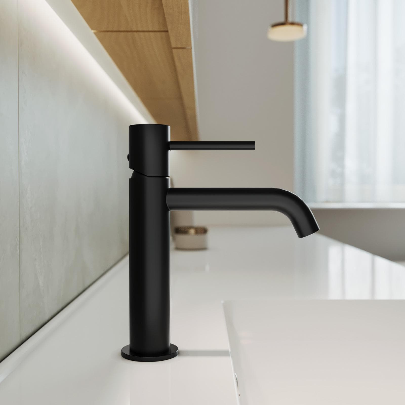 Set miscelatore lavabo e bidet nero opaco – Oasis