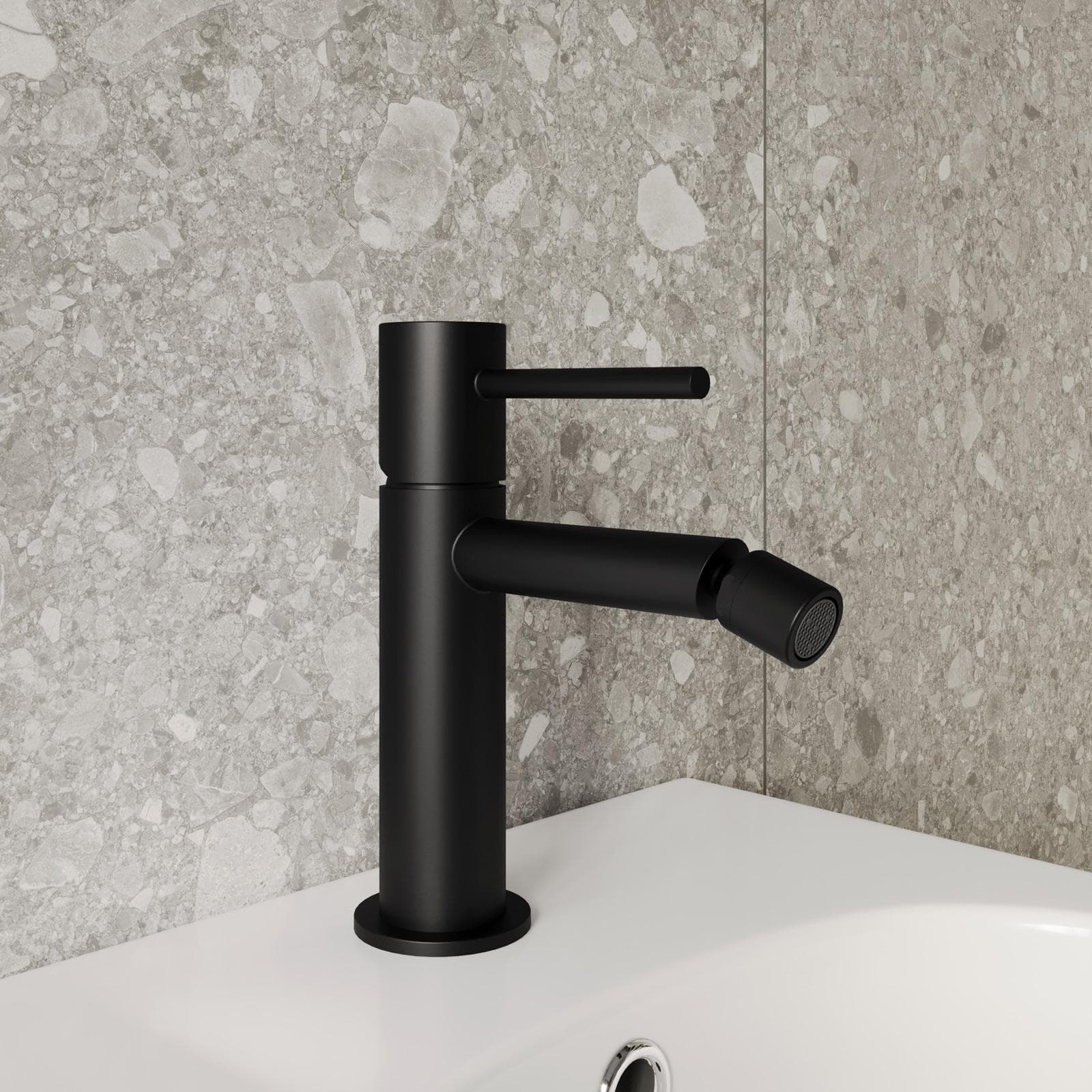 Set miscelatore lavabo e bidet nero opaco – Oasis